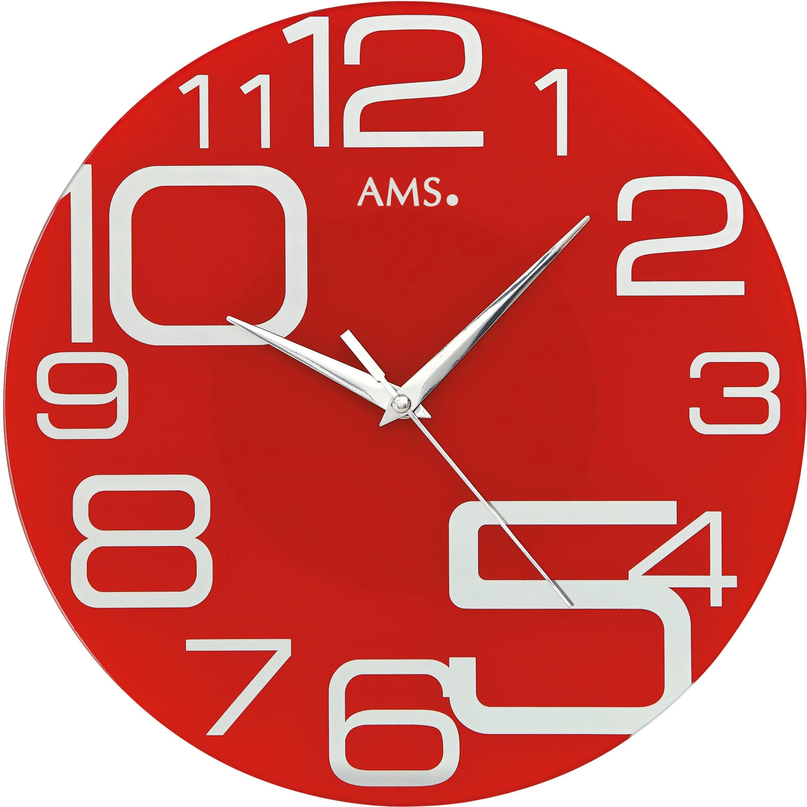 AMS Wanduhr »W9462«, Quarzuhr,Glas,Wohnzimmer,Esszimmer,Küche,Arbeitszimmer günstig online kaufen