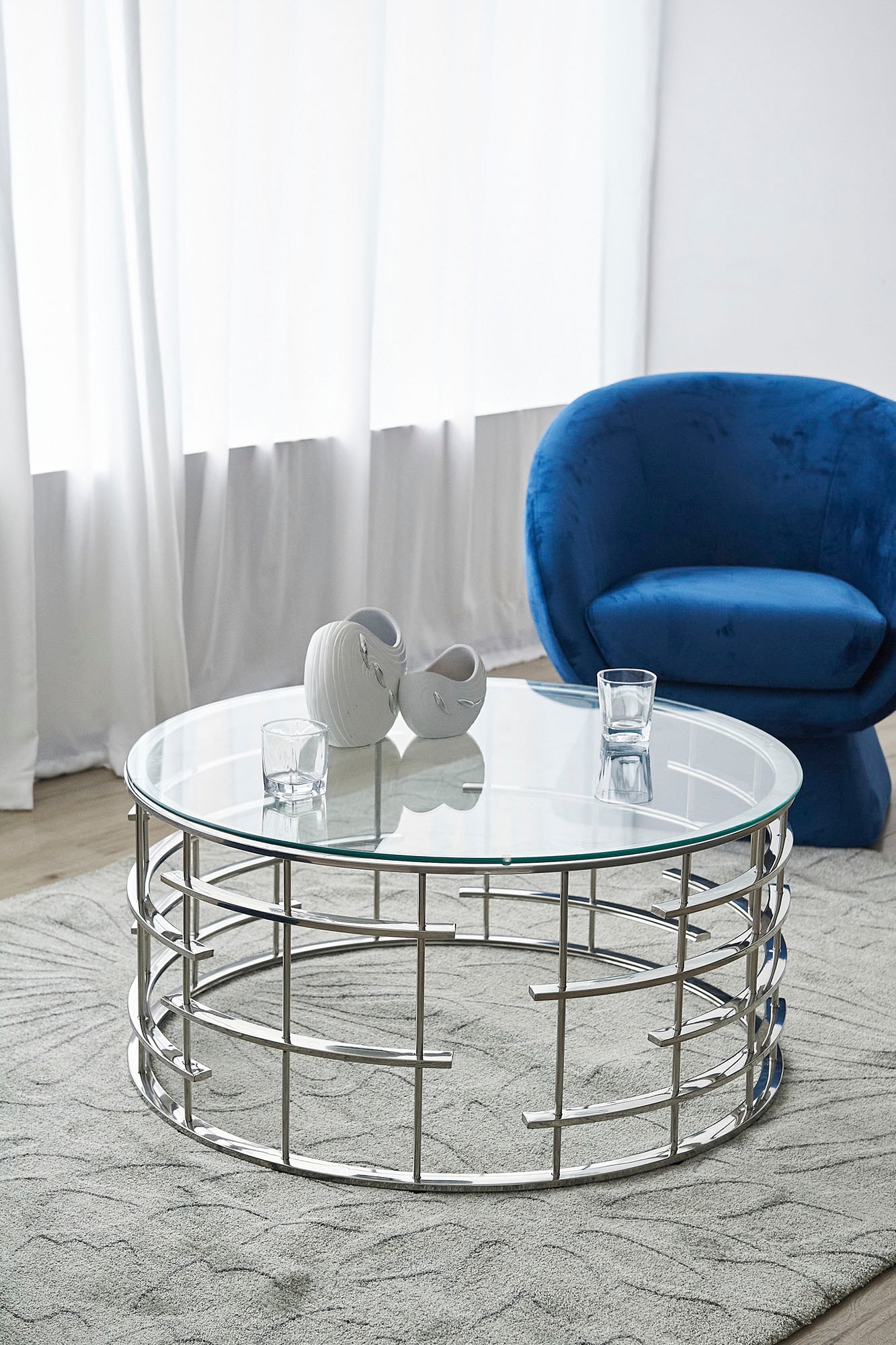 SalesFever Couchtisch »Couchtisch: Stil und Funktionalität«, Gestell gefertigt aus rostfreiem Edelstahl
