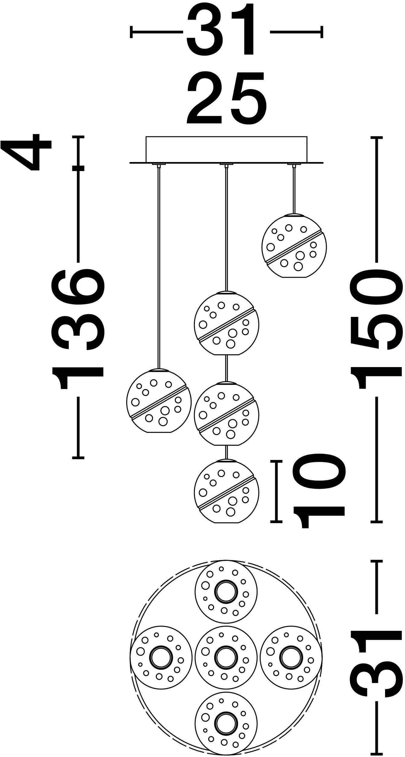 Nova Luce Pendelleuchte »LICIO« LED-Modul 1 Stk. Warmweiß