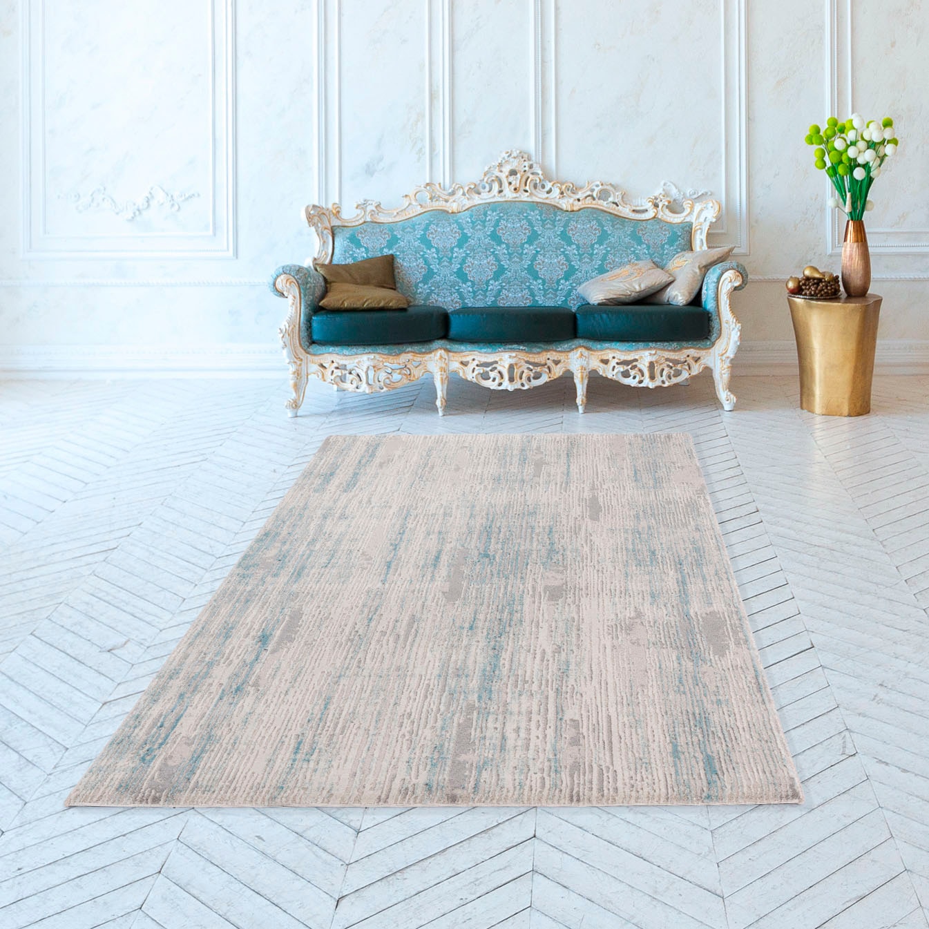 Sehrazat Teppich »Amatis 6610«, rechteckig, 12 mm Höhe, Hoch-Tief-Struktur, günstig online kaufen