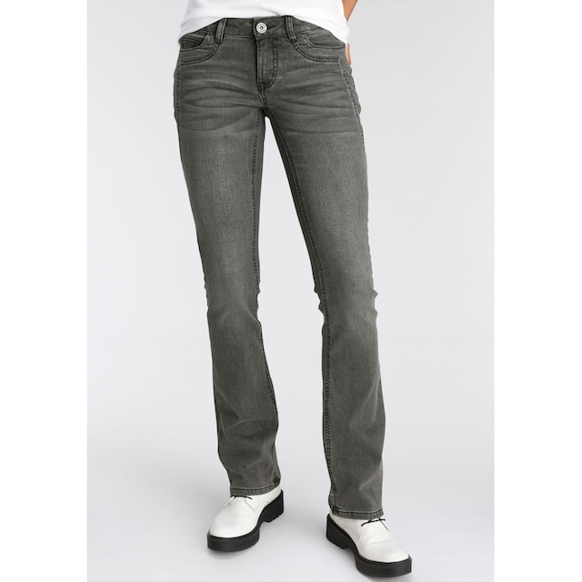 Arizona Bootcut-Jeans »mit Keileinsätzen«, Low Waist online bestellen