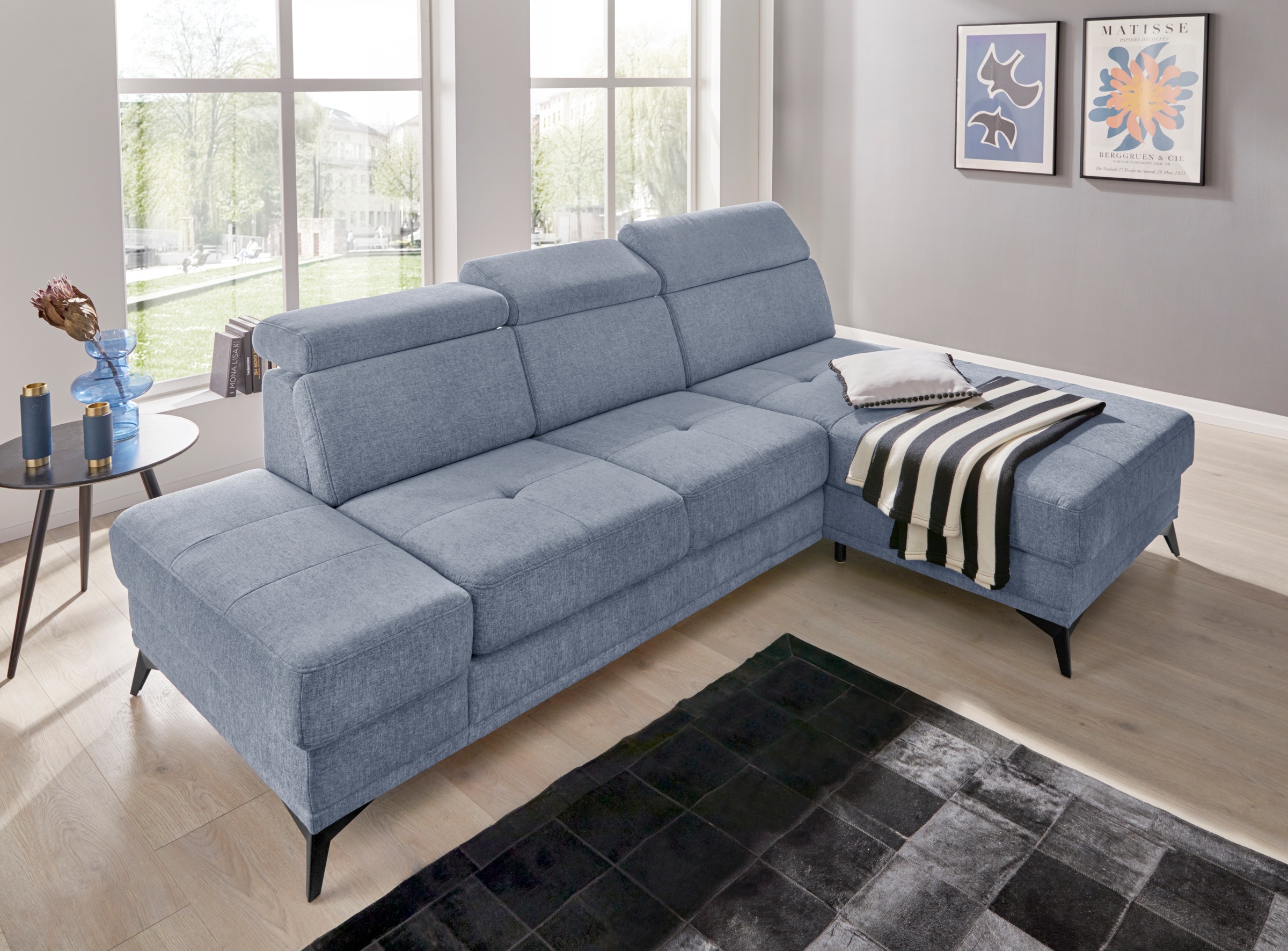 Home affaire Ecksofa »Cardiz L-Form« inkl.Kopfteilverstellung und Federkern günstig online kaufen