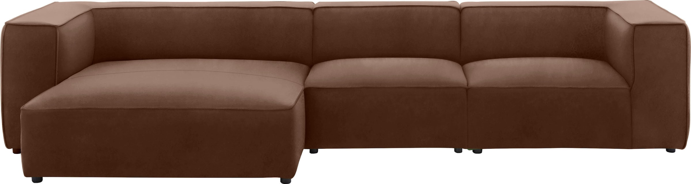 W.SCHILLIG Ecksofa »around-the-block«, mit eleganter Biese, mit Federkern, günstig online kaufen