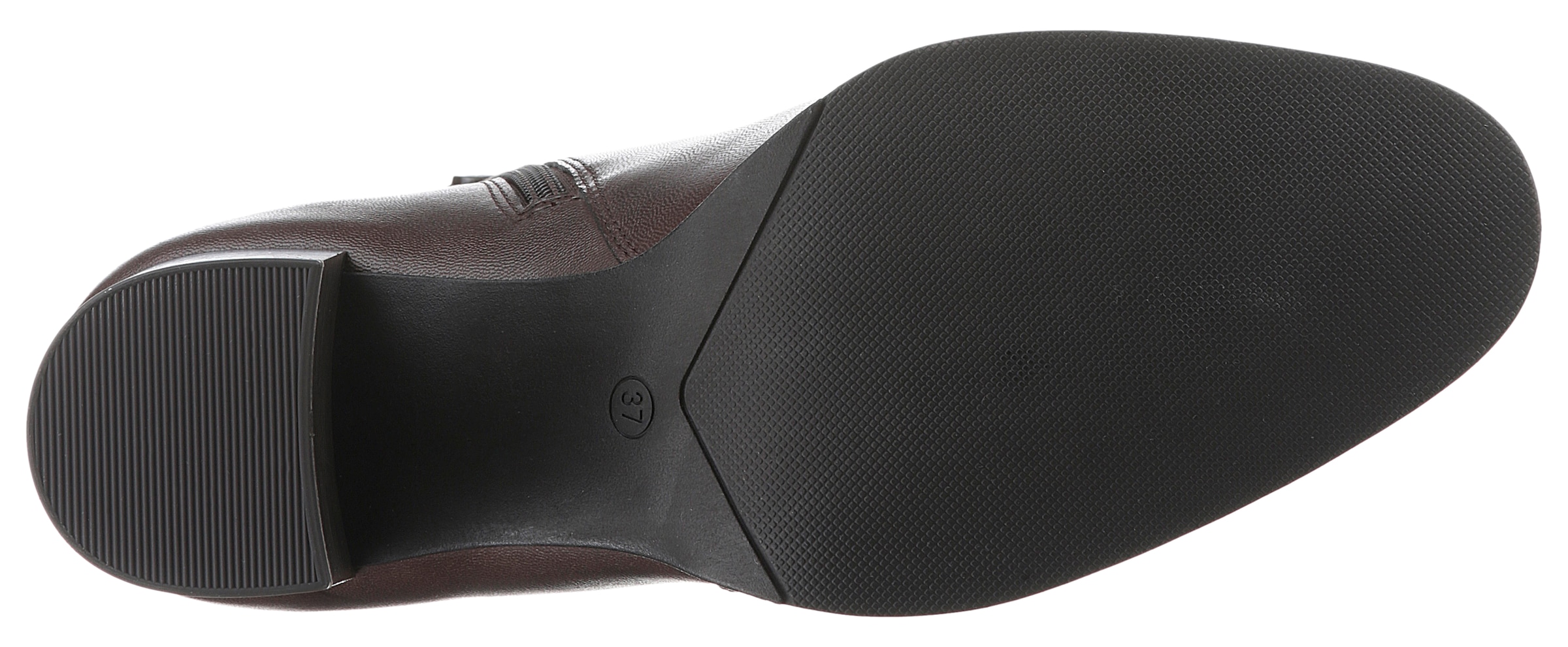 MARCO TOZZI Stiefelette, Blockabsatz, Businessschuh, Ankleboots mit Schmuck-Zierriegel