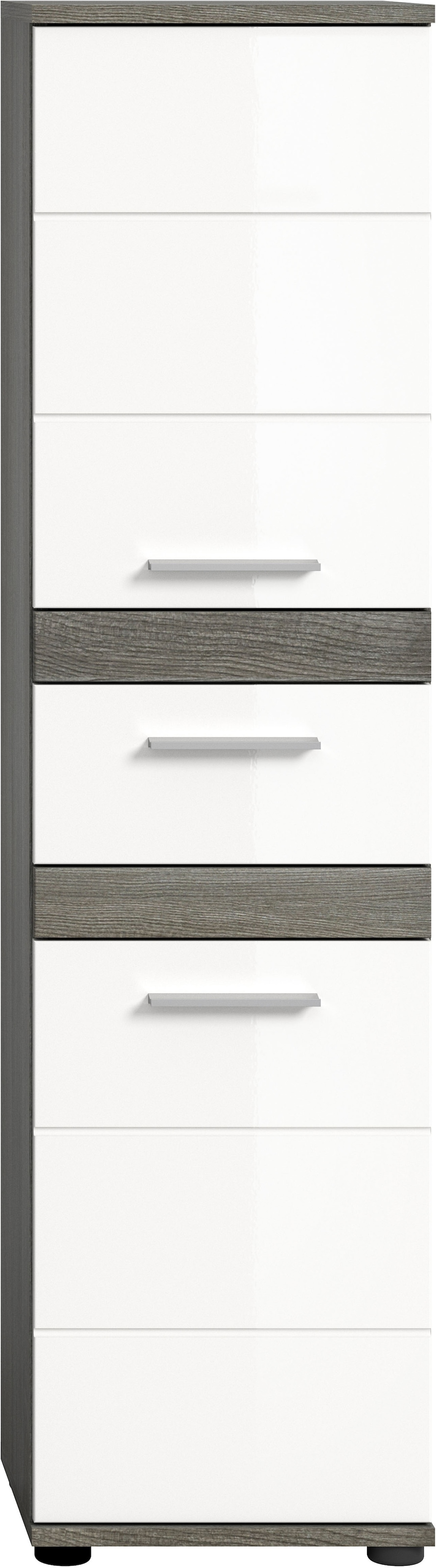welltime Hochschrank »LUCCA, TOPSELLER!, Höhe 137 cm, 2 Türen, 1 Schubkasten, 2 Fachböden,«, Badschrank, Bad-Möbel, Badezimmer