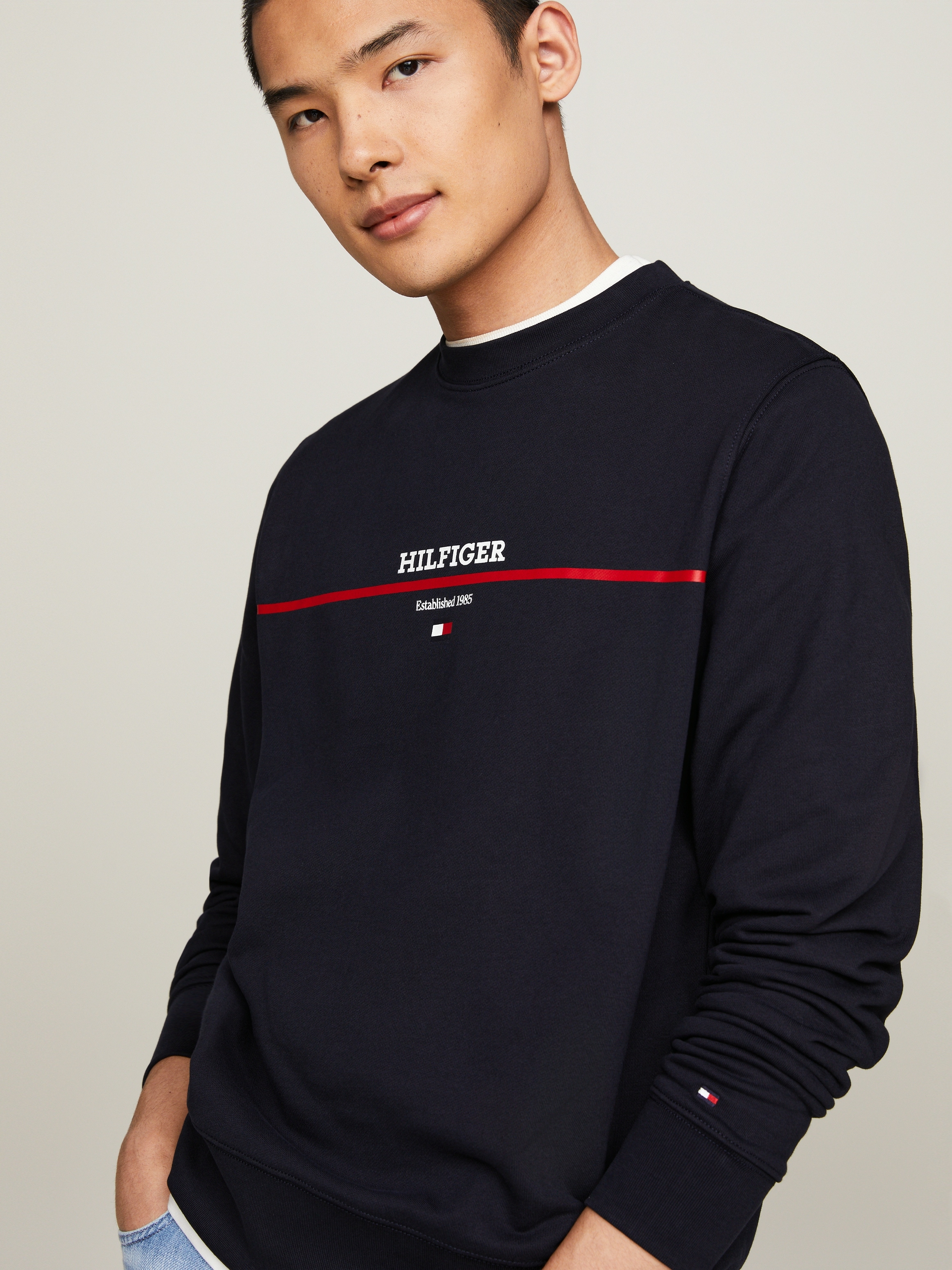 Tommy Hilfiger Sweatshirt »HILFIGER STRIPE TERRY SWEATSHIRT«