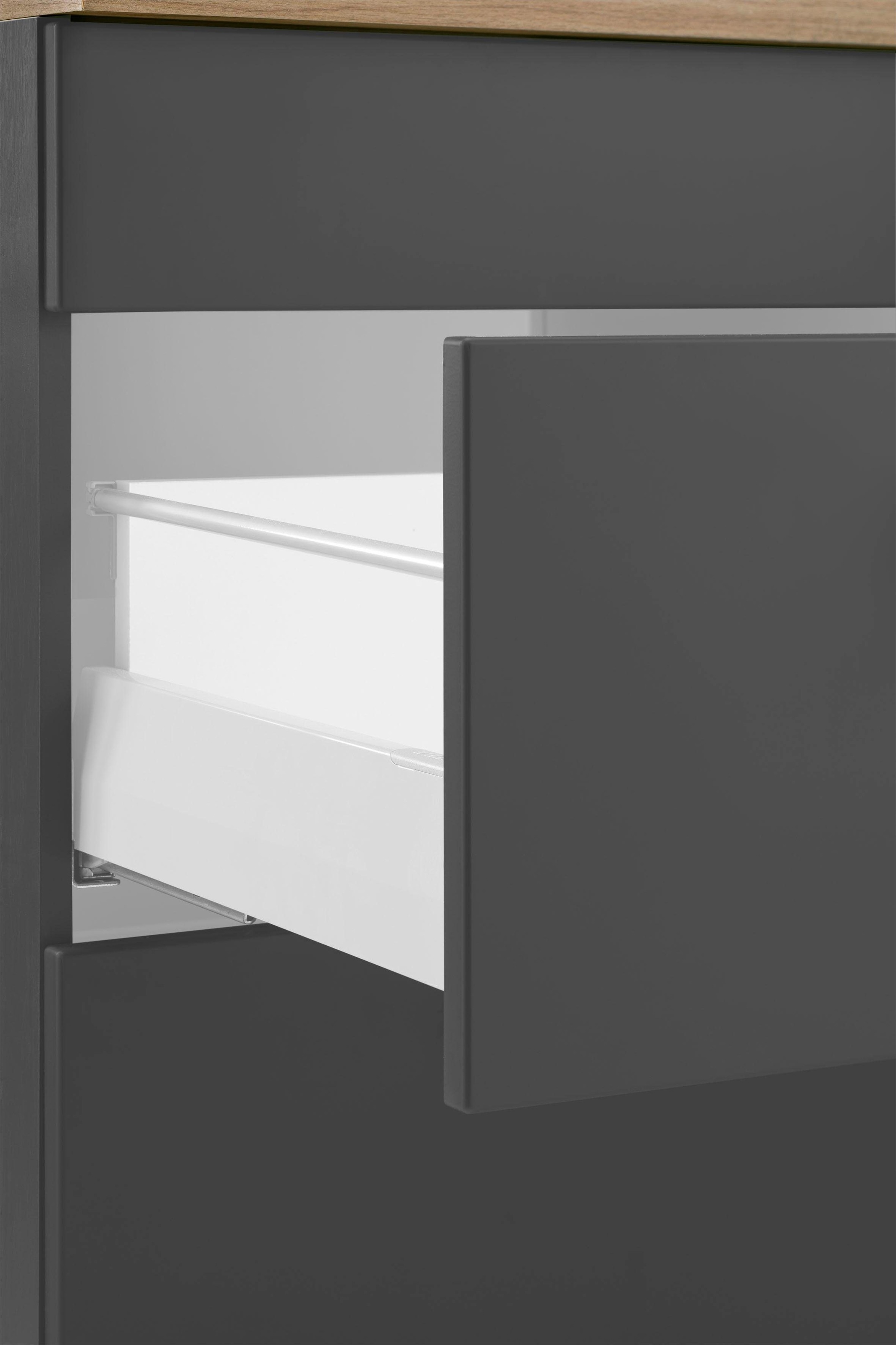 KOCHSTATION Küchenzeile »KS-Kehl«, mit E-Geräten, Breite 330 cm, inkl. Kühlschrank und Geschirrspüler