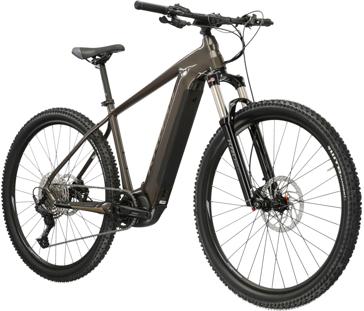 Kross E-Bike »KROSS E-MTB Level Boost 2.0 29" braun«, 11 Gang, Shimano, DEORE M5100, Mittelmotor 250 W, Pedelec, Elektrofahrrad für Damen und Herren