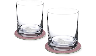 Contento Whiskyglas, (Set, 4 tlg., 2 Whiskygläser und 2 Untersetzer), Schmetterling,... kaufen