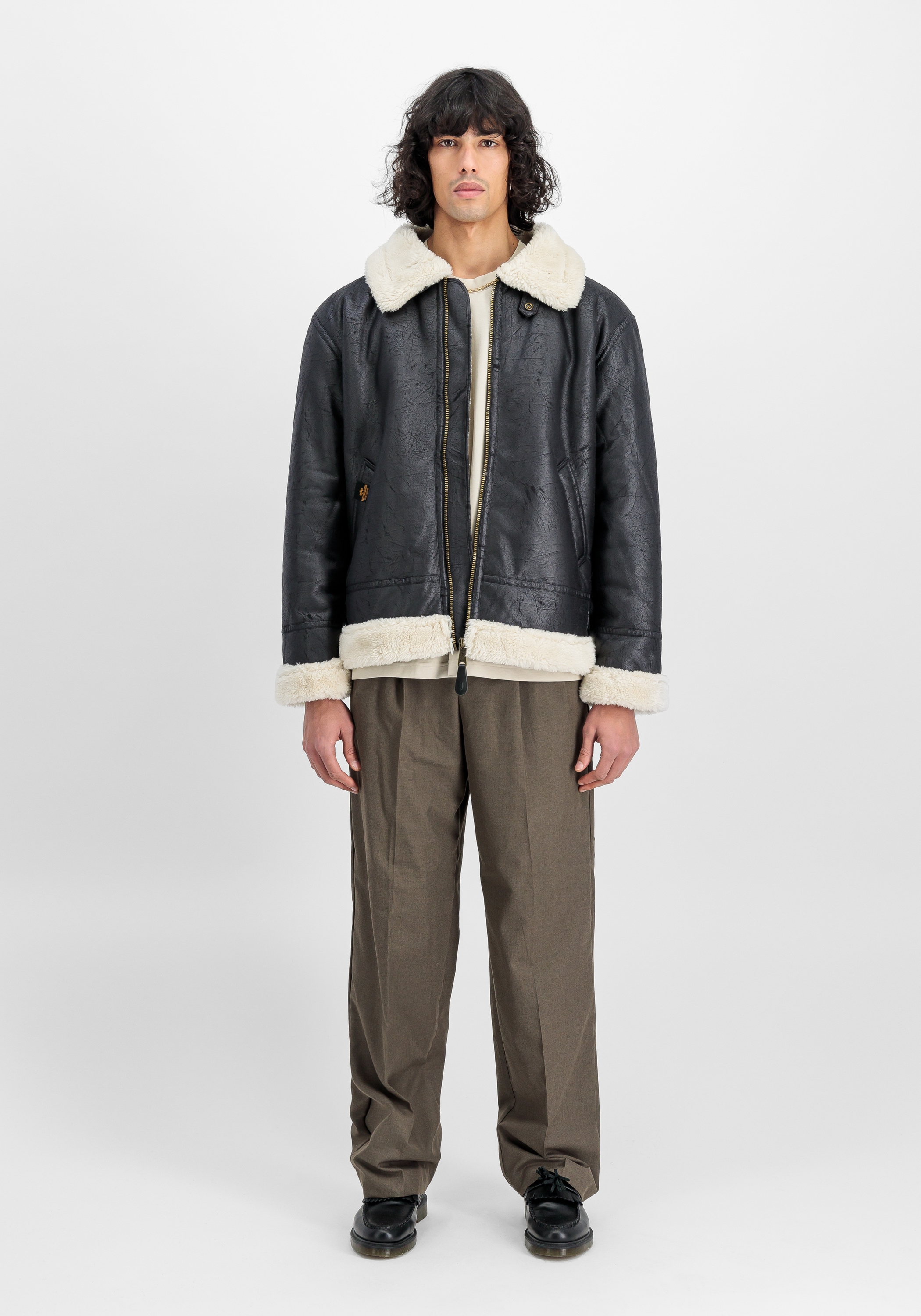 Alpha Industries Lederjacke »Alpha Industries Men - Bomber Jackets B-3 Faux Leather«