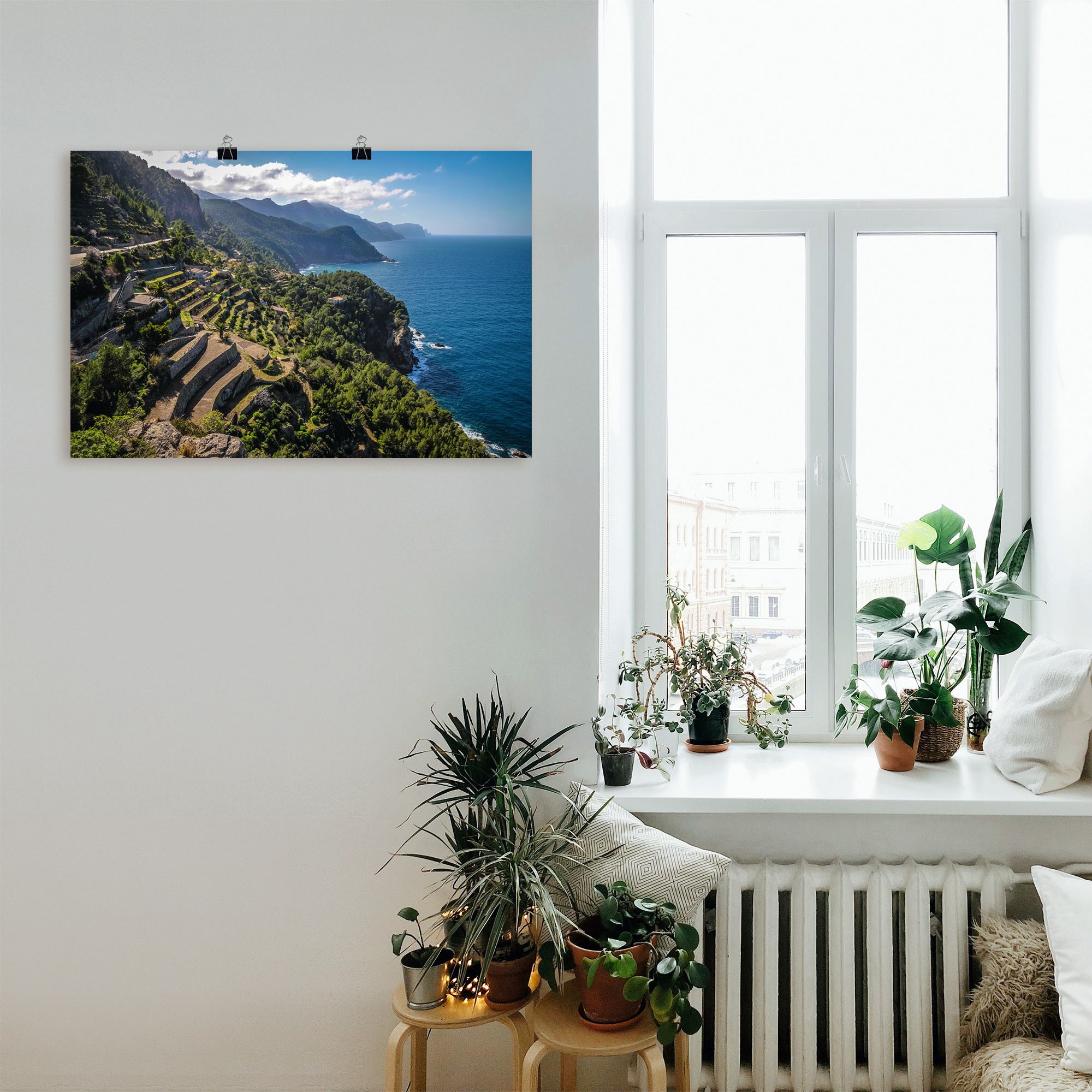 Artland Wandbild »Terrassen an Torre des Verger, Mallorca«, Küstenbilder, (1 St.), als Alubild, Leinwandbild, Wandaufkleber oder Poster in versch. Größen