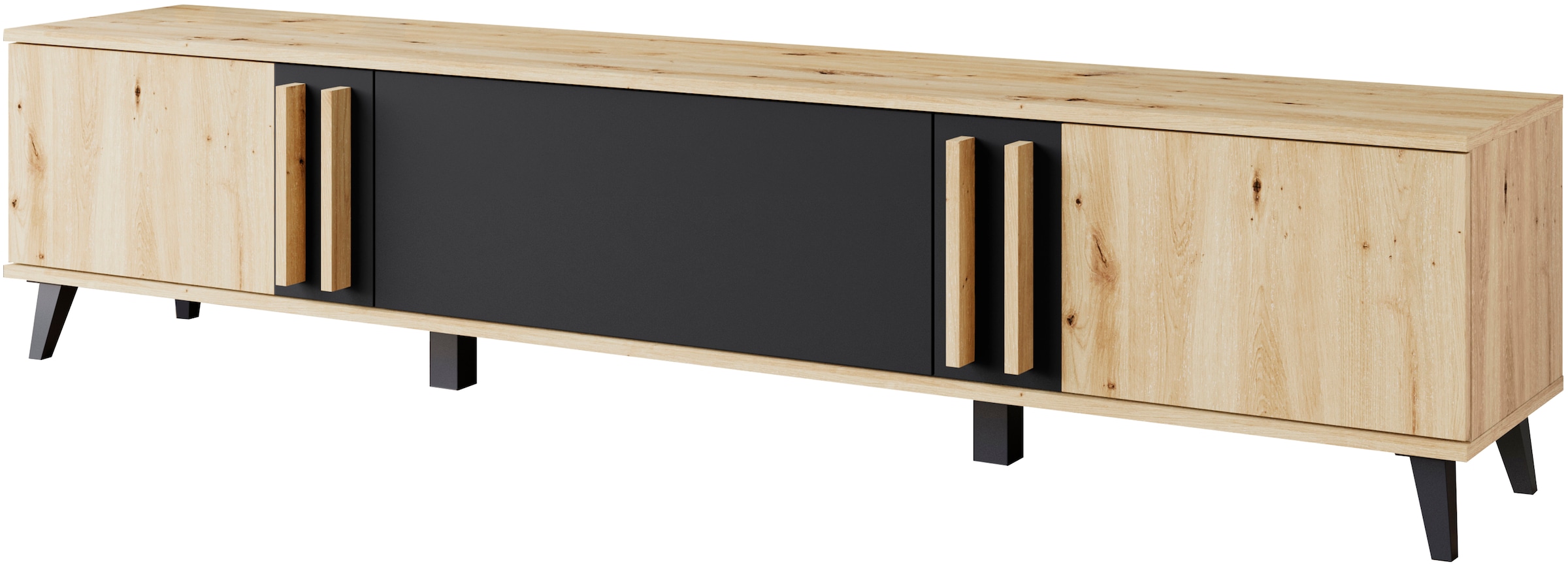 INOSIGN Lowboard »Helsinki, TV-Kommode Breite 180cm«, (1 St.), modernes Design, 3 Klapptüren