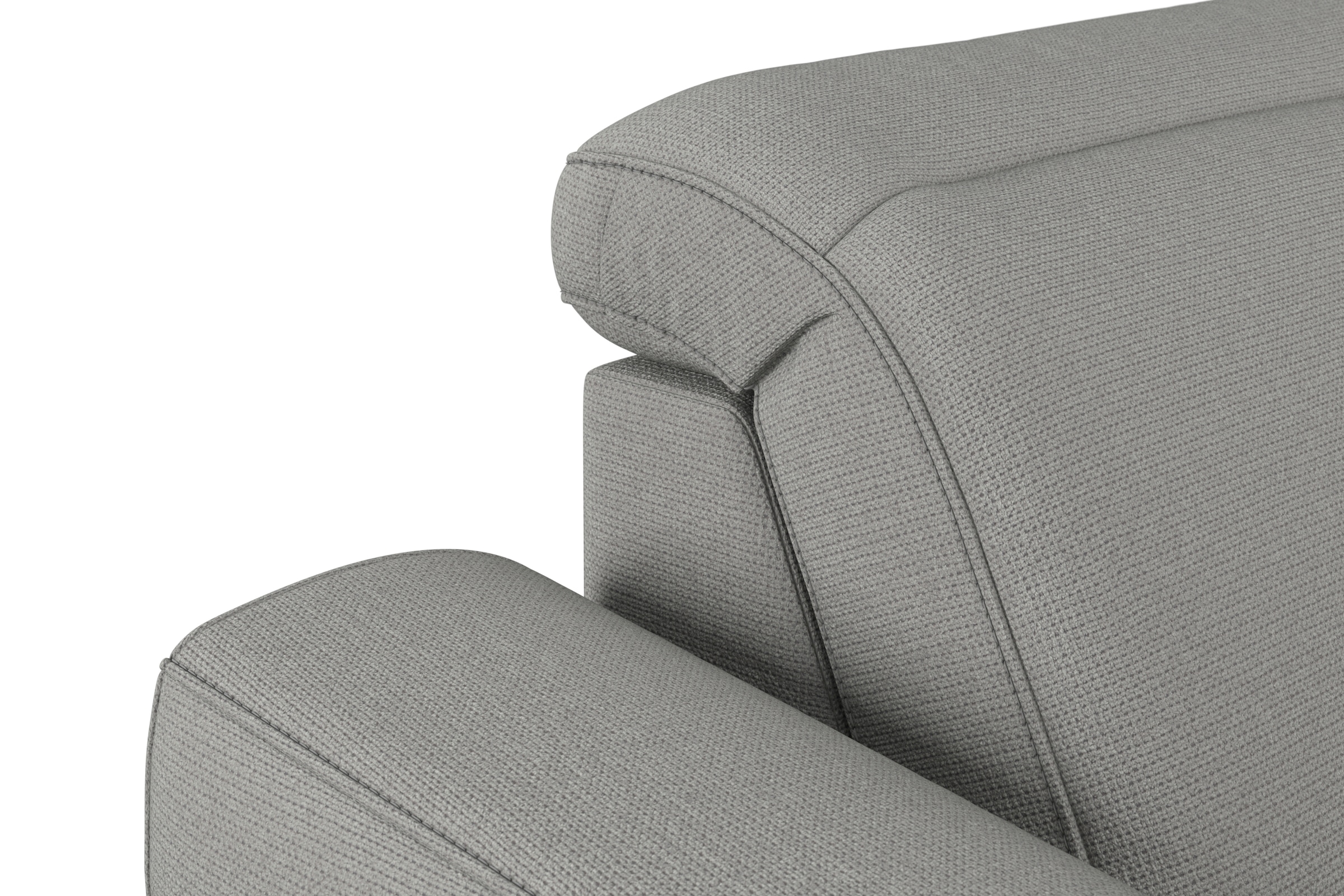 sit&more Ecksofa »Dundee L-Form«, mit Federkern und Edelstahlfüßen, wahlweise mit Kopfteilverstellung