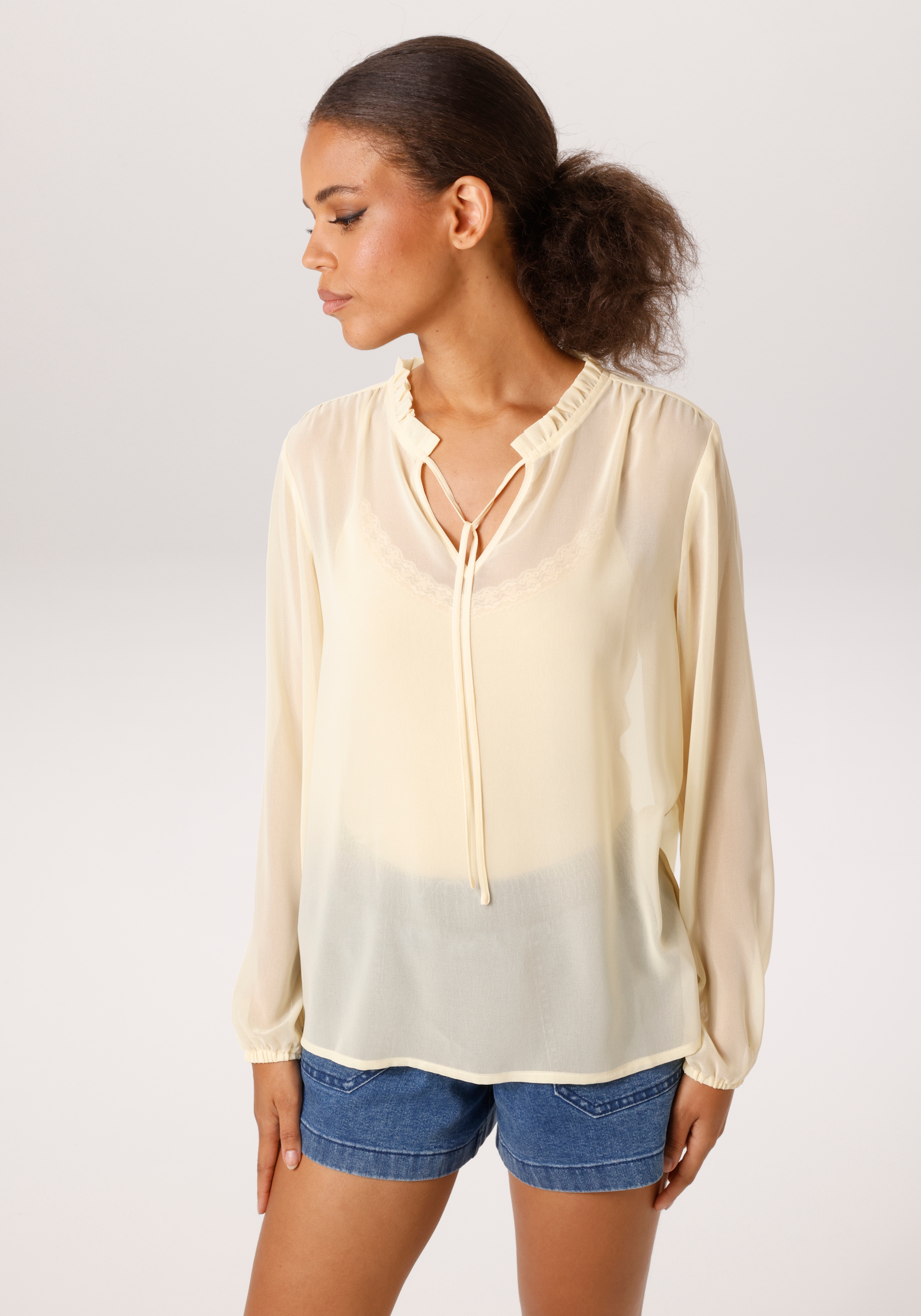 Aniston CASUAL Schlupfbluse im trendigen Pastell