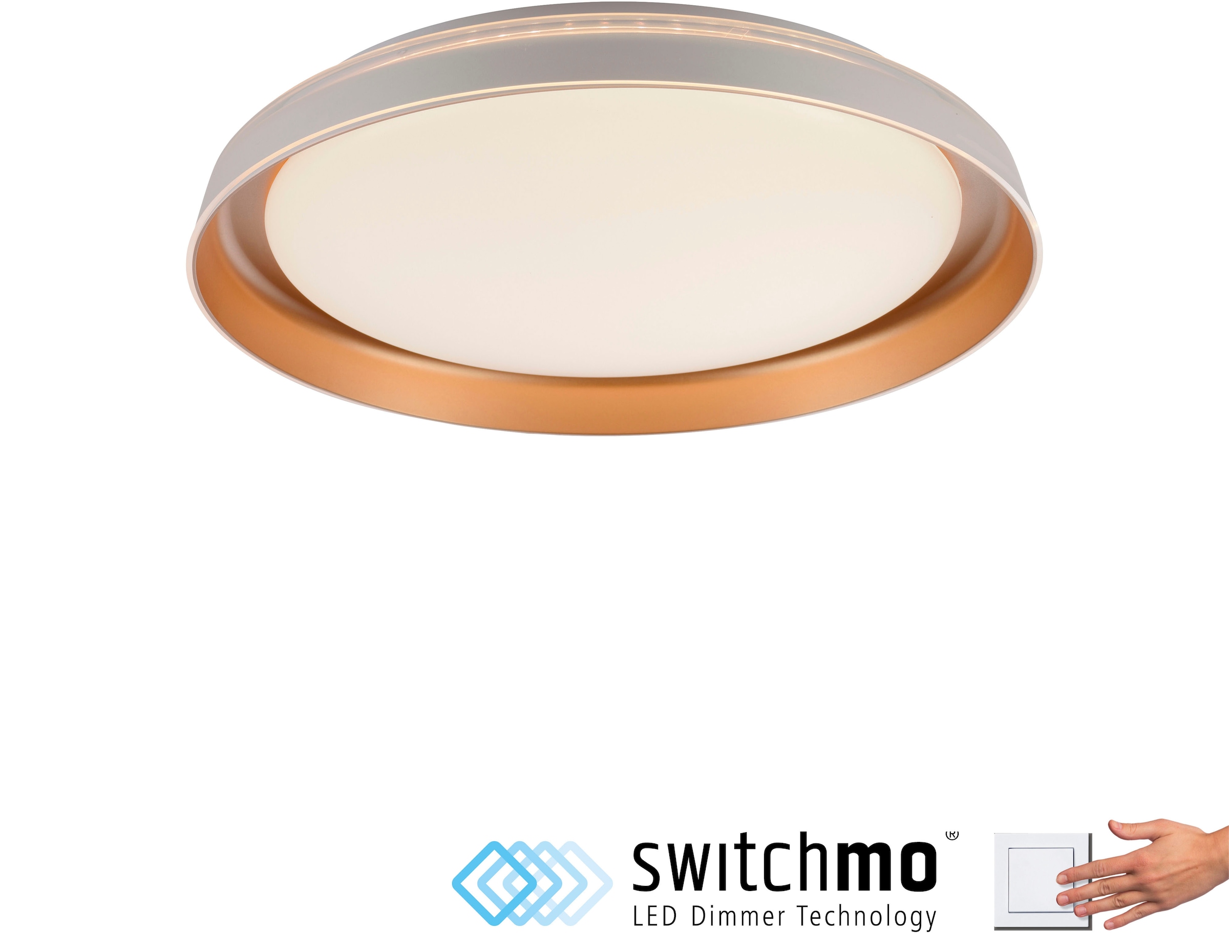 JUST LIGHT Deckenleuchte »SATI«, 1 flammig, Leuchtmittel LED-Board | LED fest integriert, LED, dimmbar, Switchmo, Memory, nach Trennung vom Netz