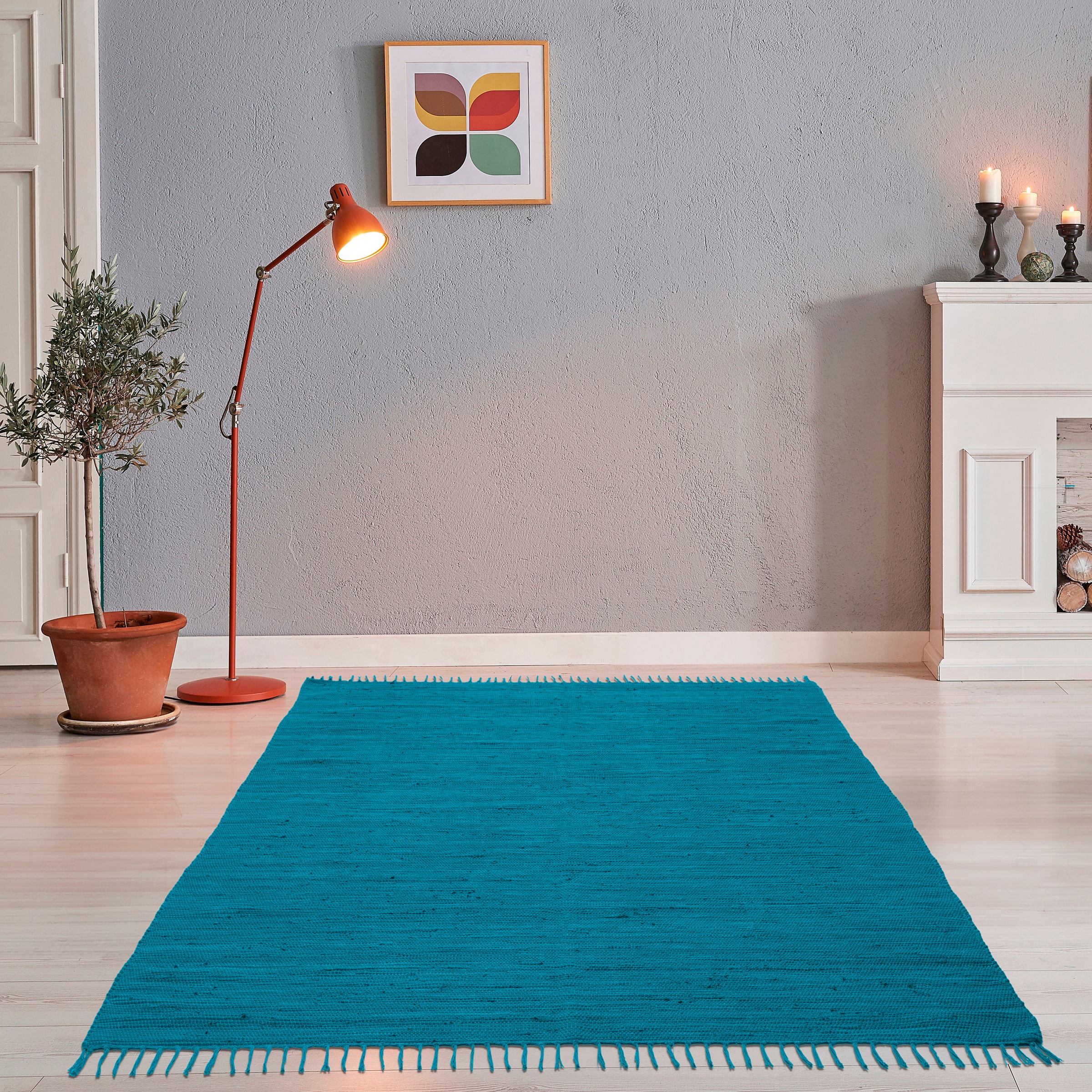 THEKO Teppich »Happy Cotton Fleckerl, handgewebt«, rechteckig, 5 mm Höhe, F günstig online kaufen