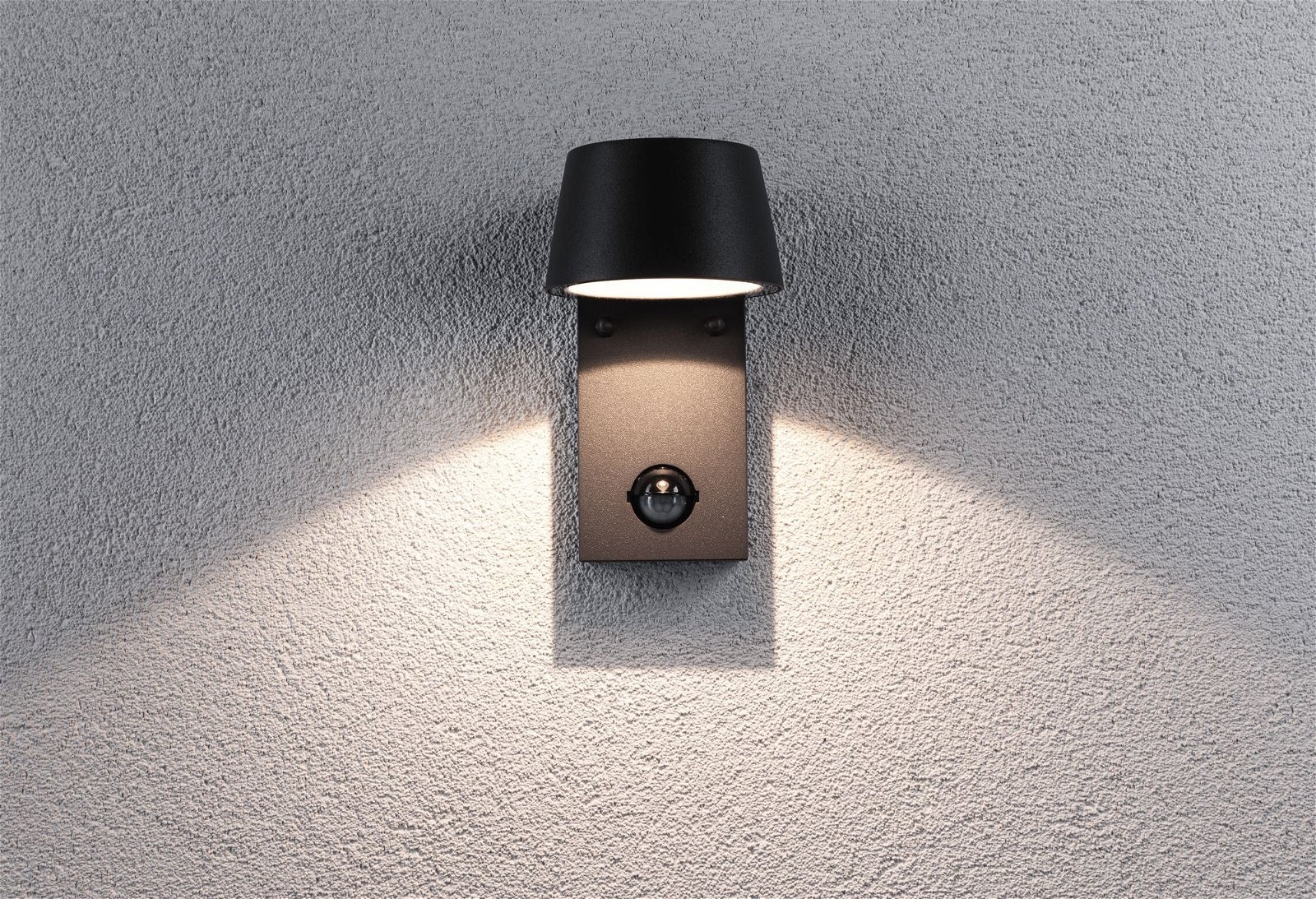 Paulmann LED Außen-Wandleuchte »Capea IP44 96x153mm 3000K 6W 500lm 230V Anthrazit Aluminium«, 1 flammig, Bewegungsmelder