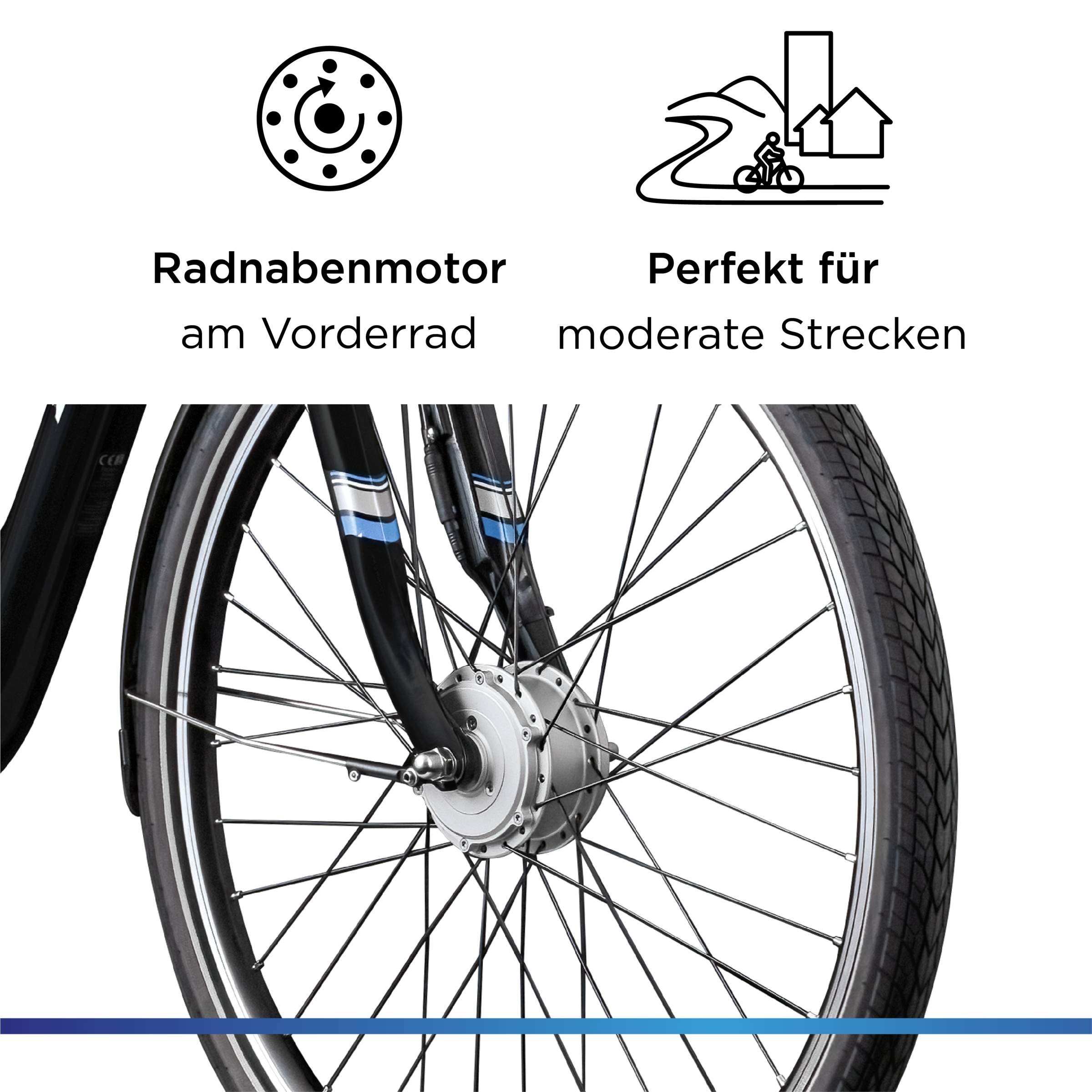 Zündapp »Green 3.7« 7 Gang Nabenschaltung Frontmotor 250 W Pedelec, Elektrofahrrad für Damen u. Herren