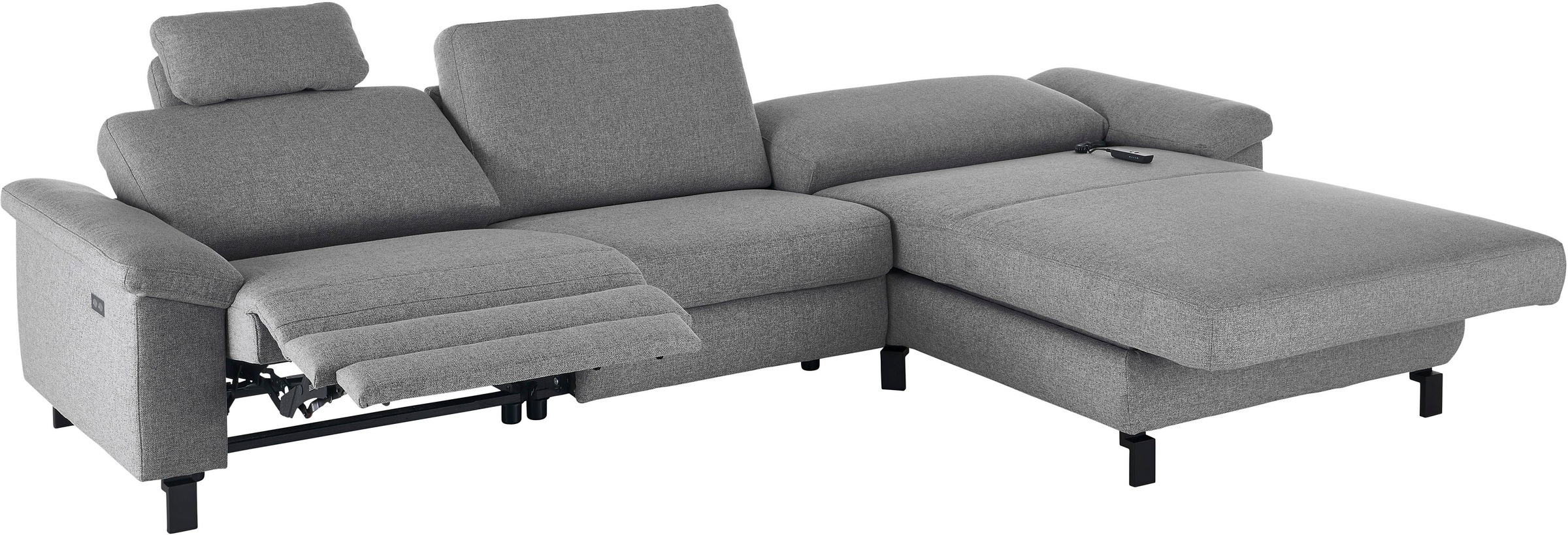 3C Candy Ecksofa »Mainau L-Form«, Relaxfunktion im 1,5-Sitzer, motorische Schlaffunktion in Longchair