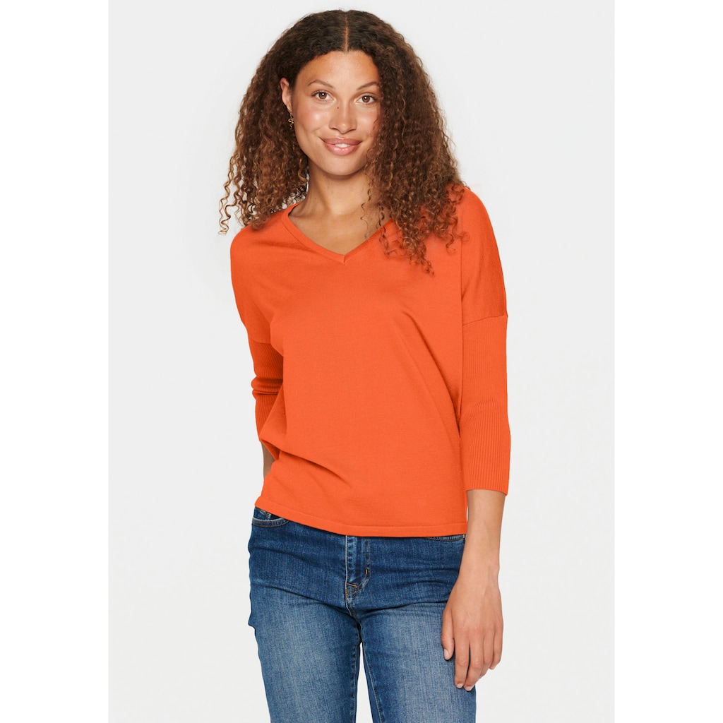 Saint Tropez V-Ausschnitt-Pullover »MilaSZ V-N Pullover«