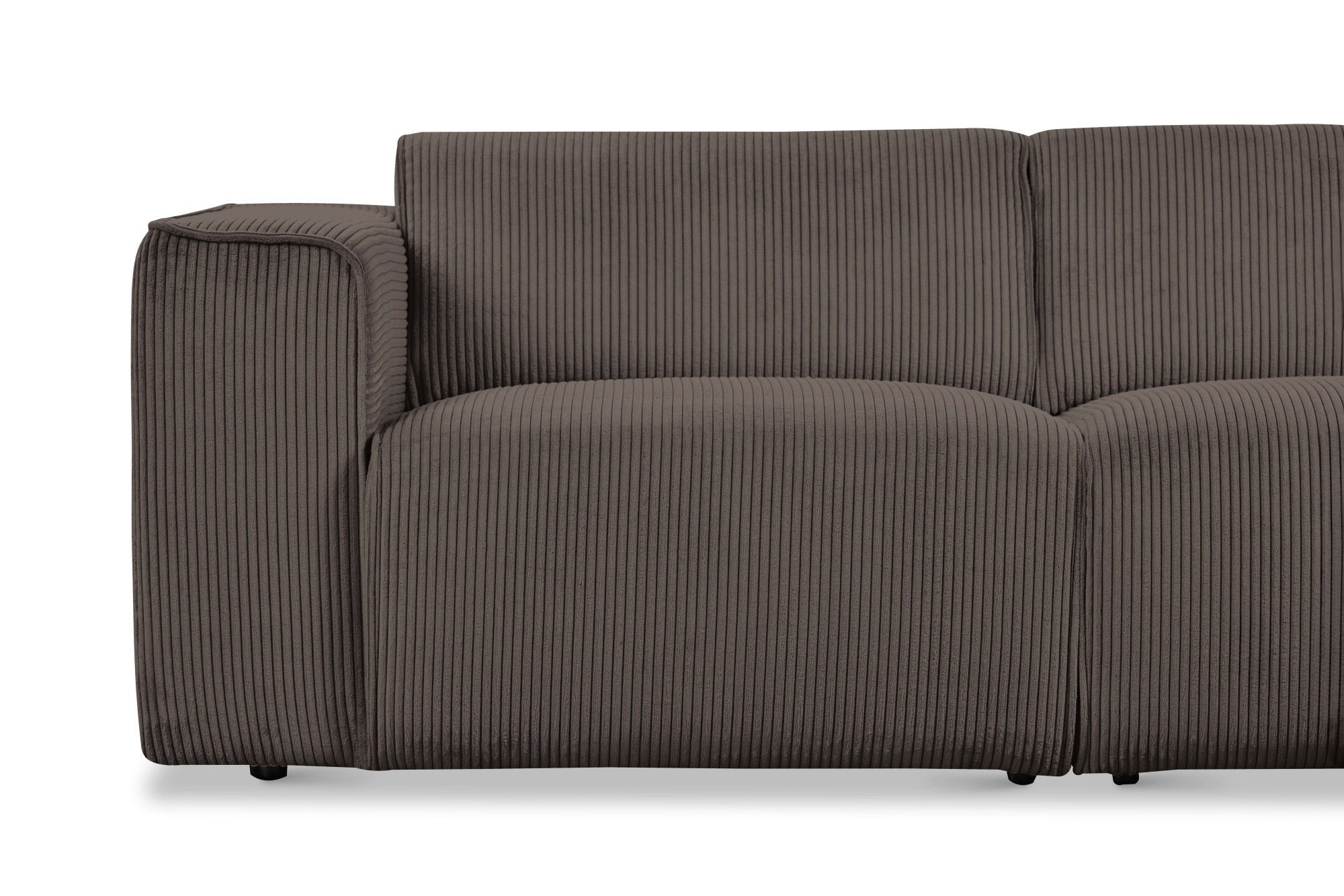 andas Ecksofa »Noord«, L-Form, mit Kedernaht, Breite 281 cm, Cord, Struktur, Webstoff
