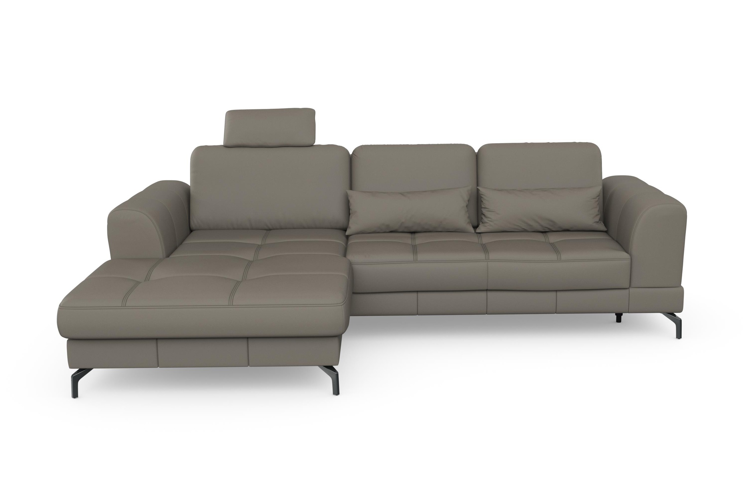 sit&more Ecksofa »Bendigo L-Form«, inklusive Sitztiefenverstellung, Bodenfreiheit 12 cm, in 2 Fußfarben