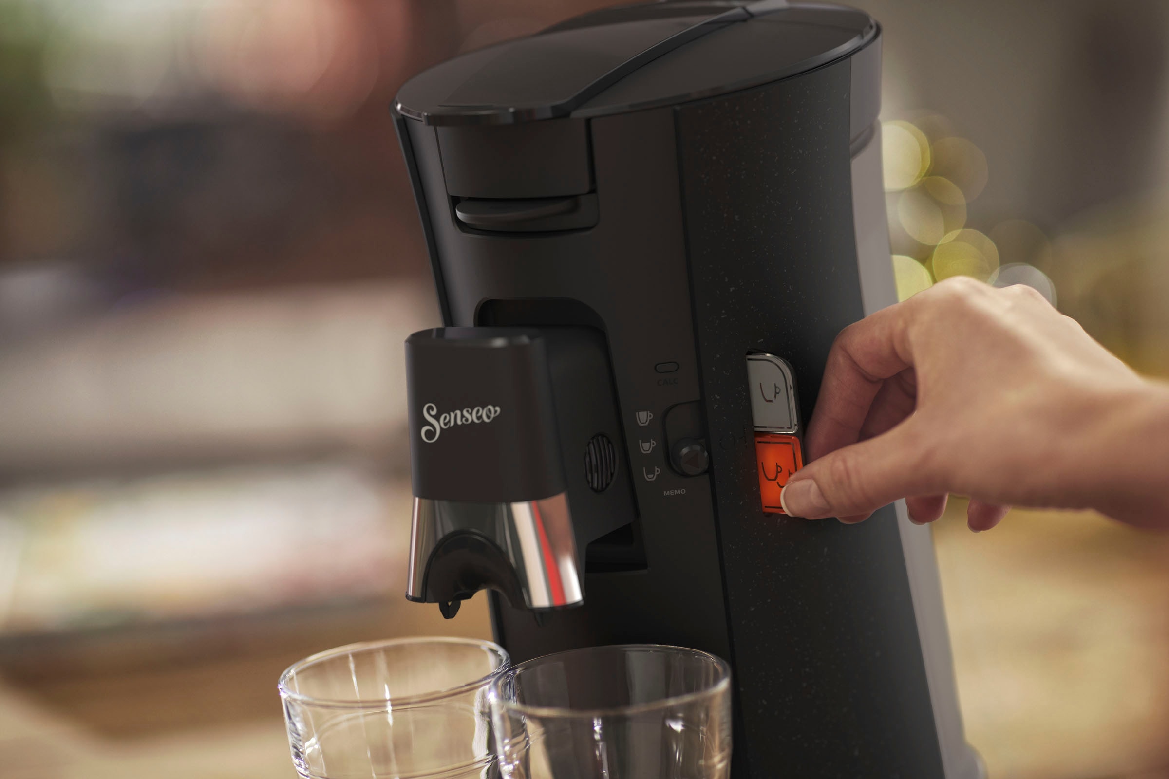 Philips Senseo Kaffeepadmaschine 37% ECO Plastik«, Kaffeespezialitäten, aus CSA240/20, Gratis-Zugaben online +3 (Wert recyceltem »Select kaufen Memo-Funktion, €14,-UVP)