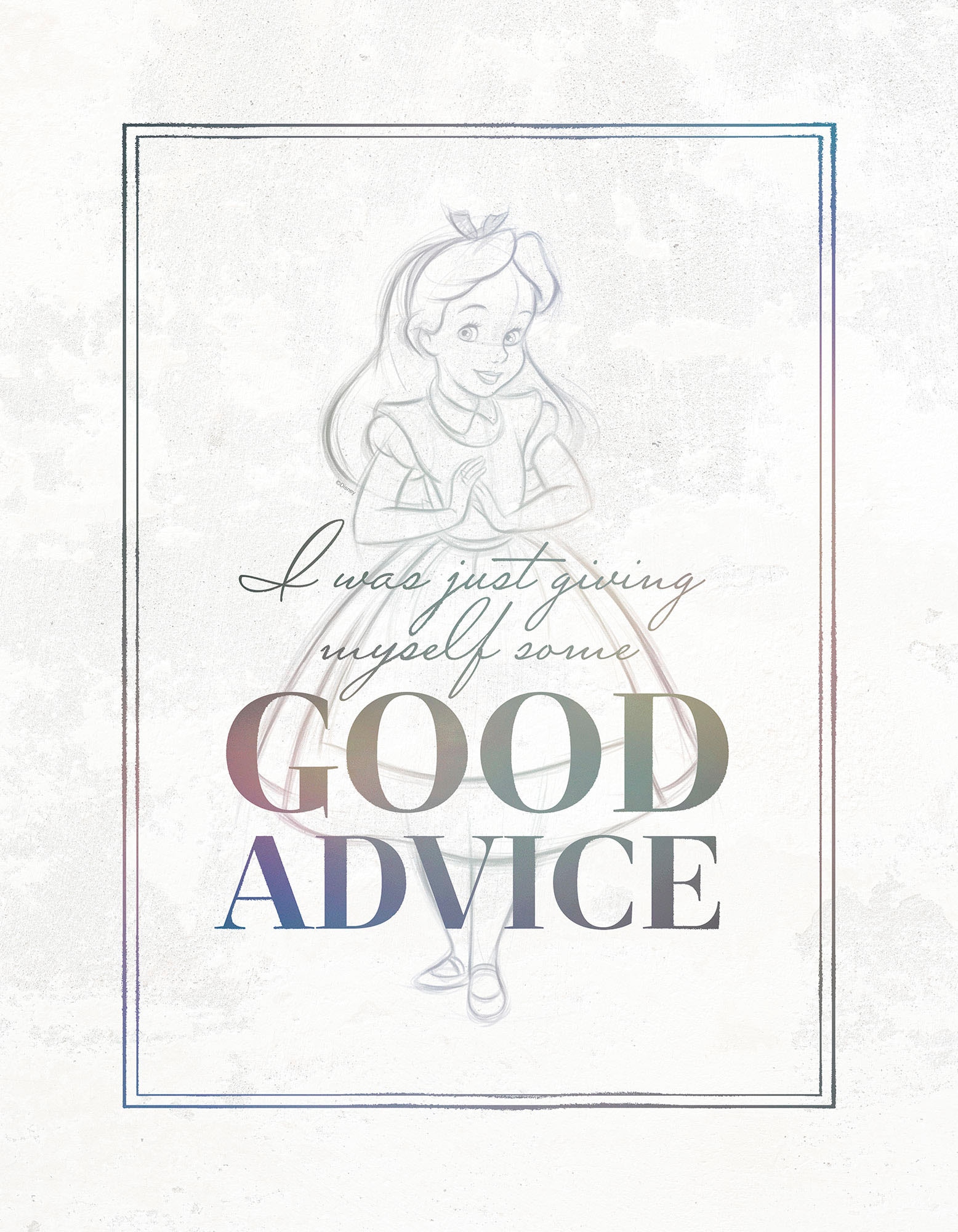Komar Leinwandbild »Alice Just Saying - Größe 30 x 40 cm«, Disney, (1 St., 30 x 40 cm (Breite x Höhe), Keilrahmenbild mit Echtholzrahmen, Kinderzimmer