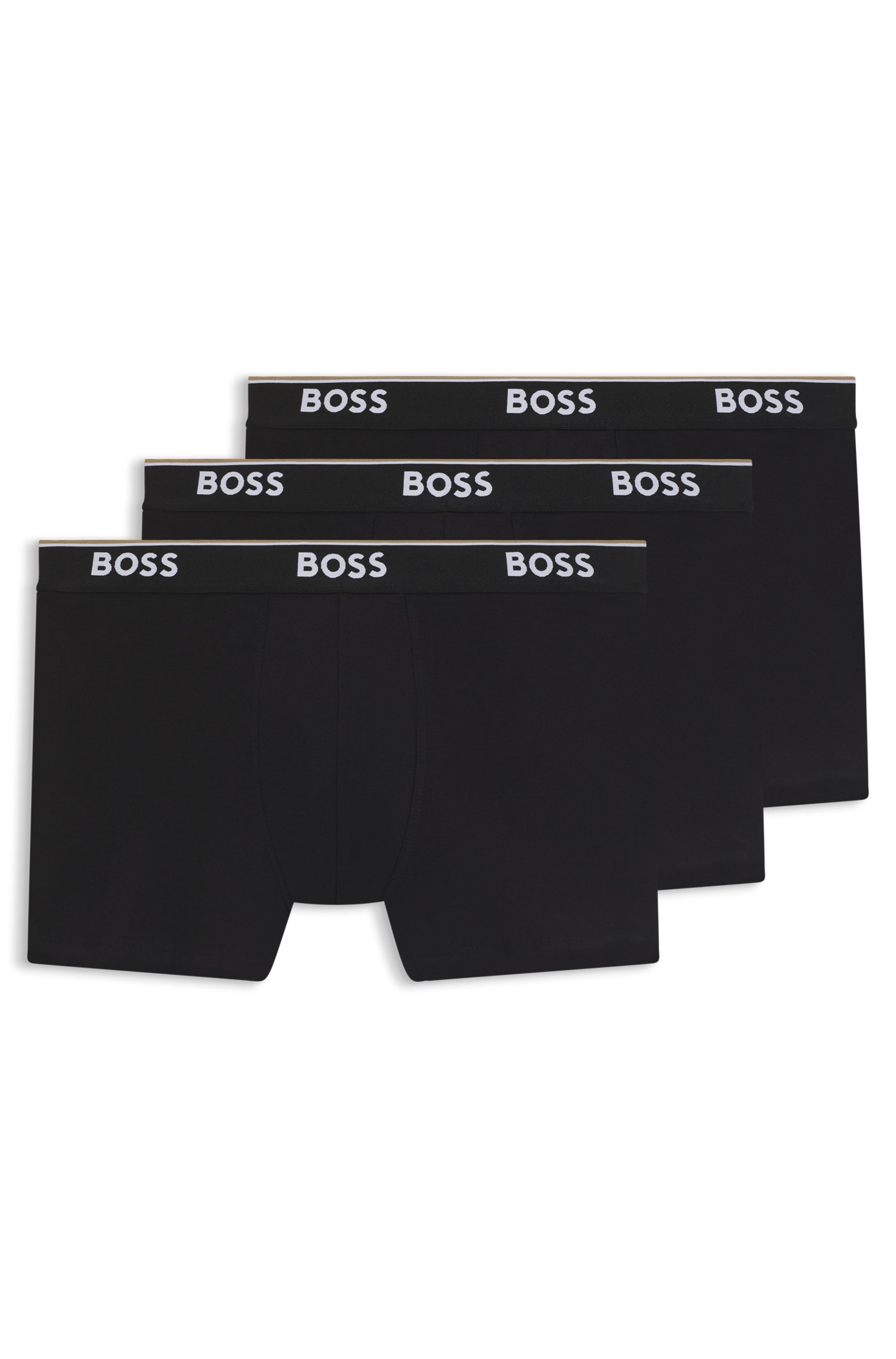 BOSS Langer Boxer »Brief 3 PACK« mit farblich passendem Webbund