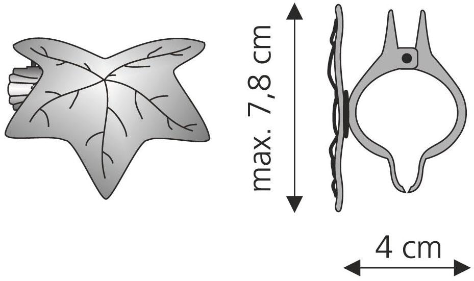 Liedeco Dekoklammer »Blatt«, (Packung, 2 St.), für Gardinen, Vorhänge  bequem und schnell bestellen