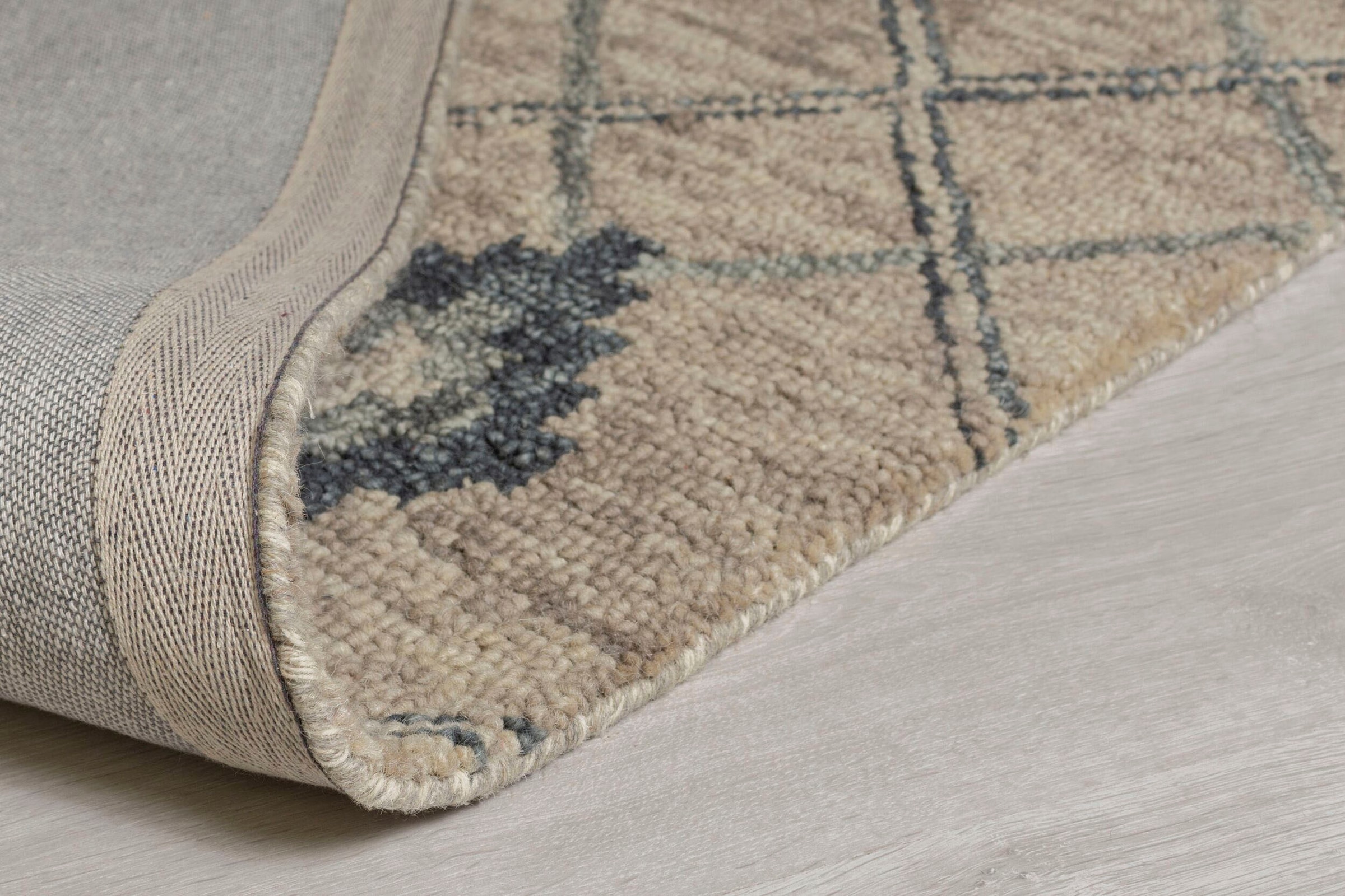 FLAIR RUGS Wollteppich »Diego«, rechteckig, 40 mm Höhe, fußbodenheizungsgeeignet, aus 100% Wolle, mit Quasten, Boho Look