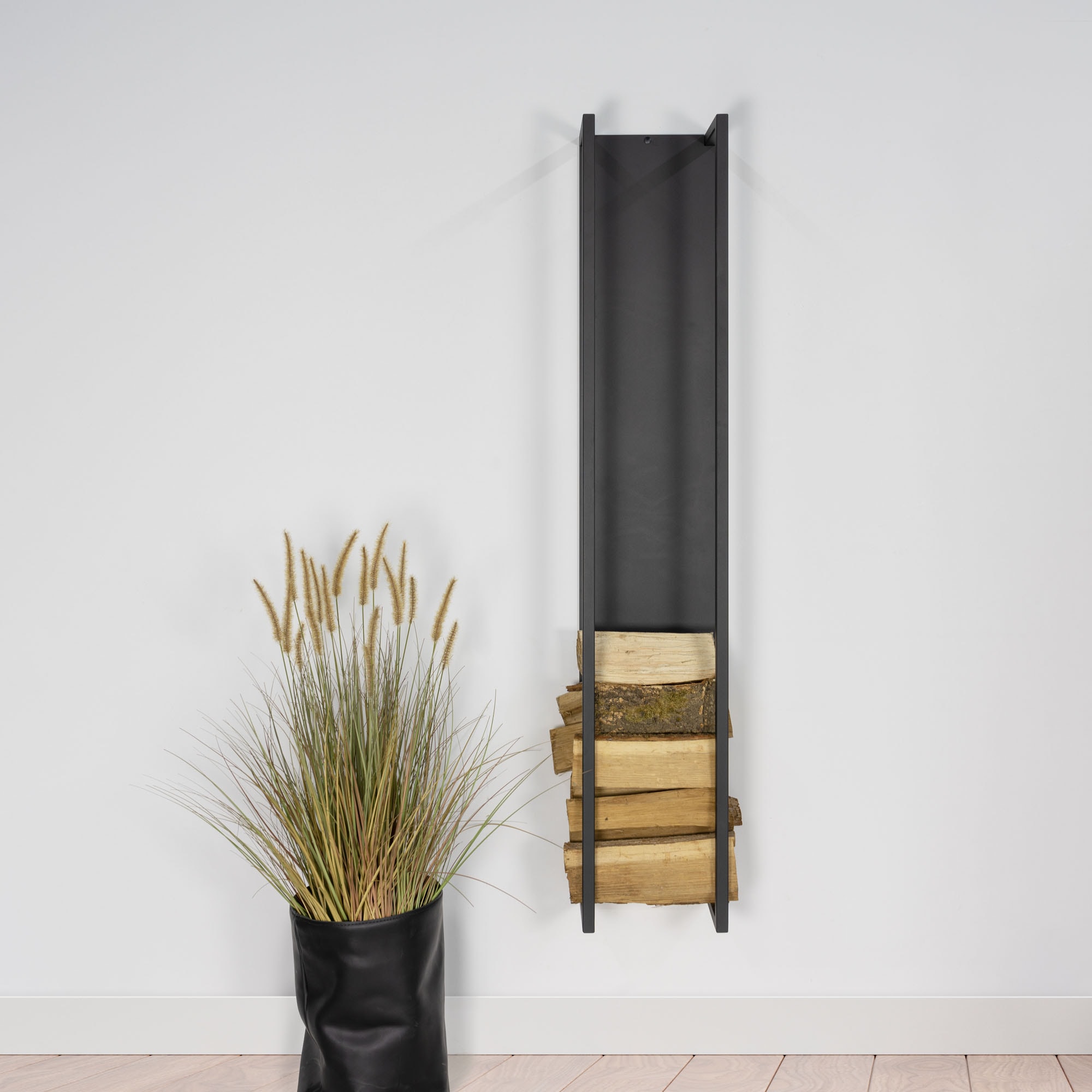 Spinder Design Wandregal »CUBIC FIRE« 1 Stk. tlg. Holzlager aus Stahl günstig online kaufen