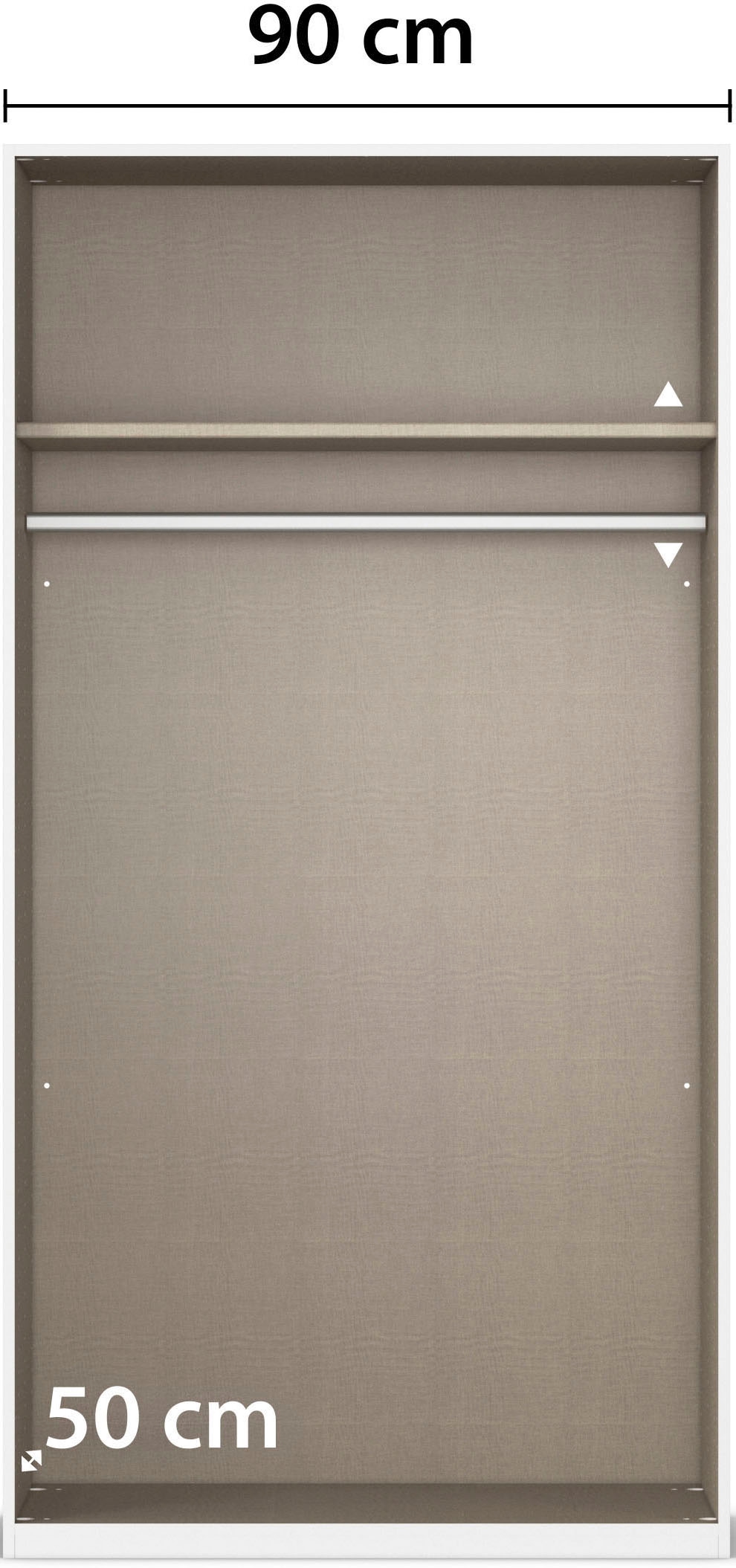 rauch Kleiderschrank »Drehtürenschrank Schrank Garderobe Wäscheschrank Schlafzimmer AVOLA« in 3 verschiedenen Ausstattungen BASIC/CLASSIC/PREMIUM,  mit hochwertigen Stangengriffen in Schwarz aus Metall MADE IN GERMANY