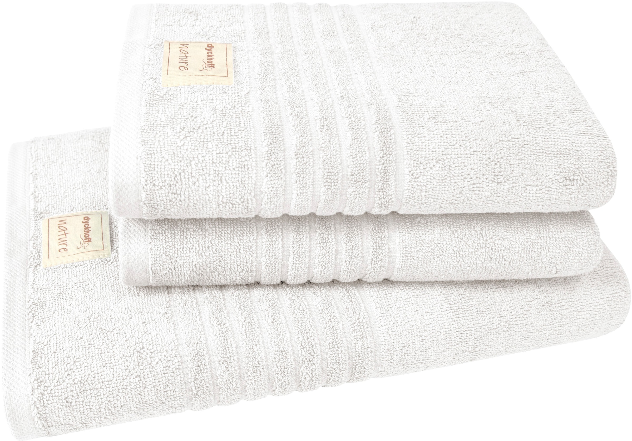 Dyckhoff Handtuch Set »Nature«, Set, 3 tlg., Frottier, 3er Set: 2x Handtüch günstig online kaufen
