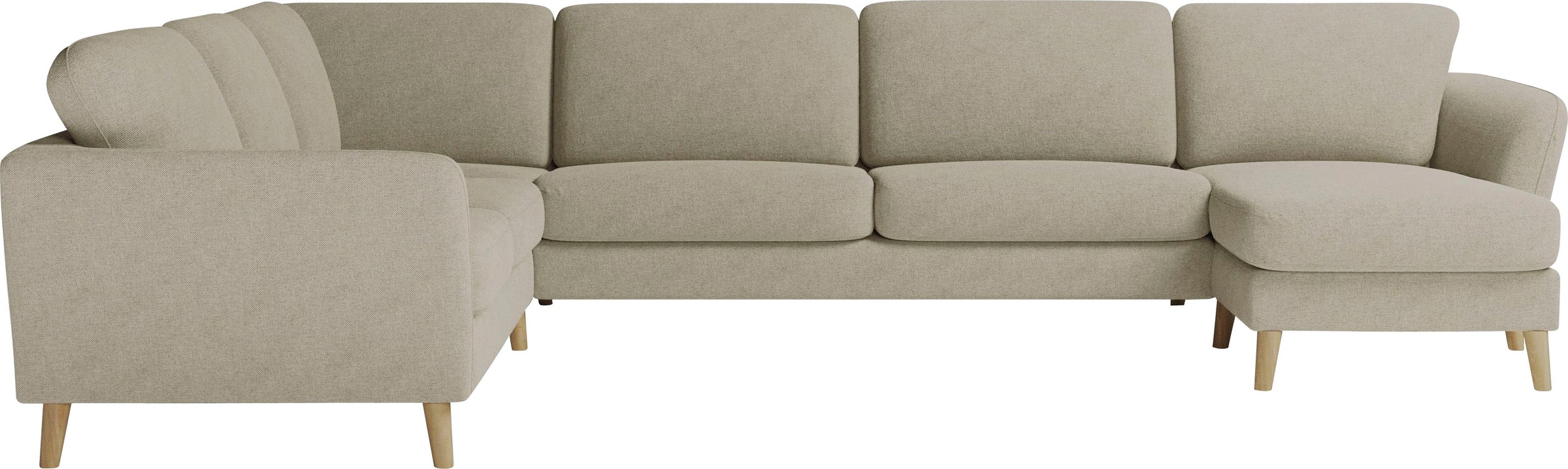 Home affaire Wohnlandschaft »MARSEILLE XXL 349cm, U-Form, Ottomane rechts/l günstig online kaufen