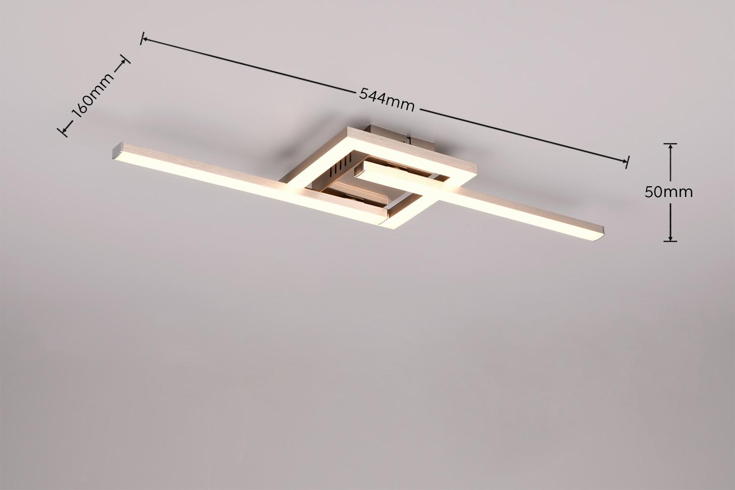 my home LED Deckenleuchte »DAVINIA, als Deckenlampe oder Wandlampe mögl, LED Stäbe schwenkbar«, 1 flammig, Leuchtmittel LED-Board | LED fest integriert, warmweiß 3000K 1860 Lumen 54x16 cm beweglich Flurlampe Wohnzimmerlampe