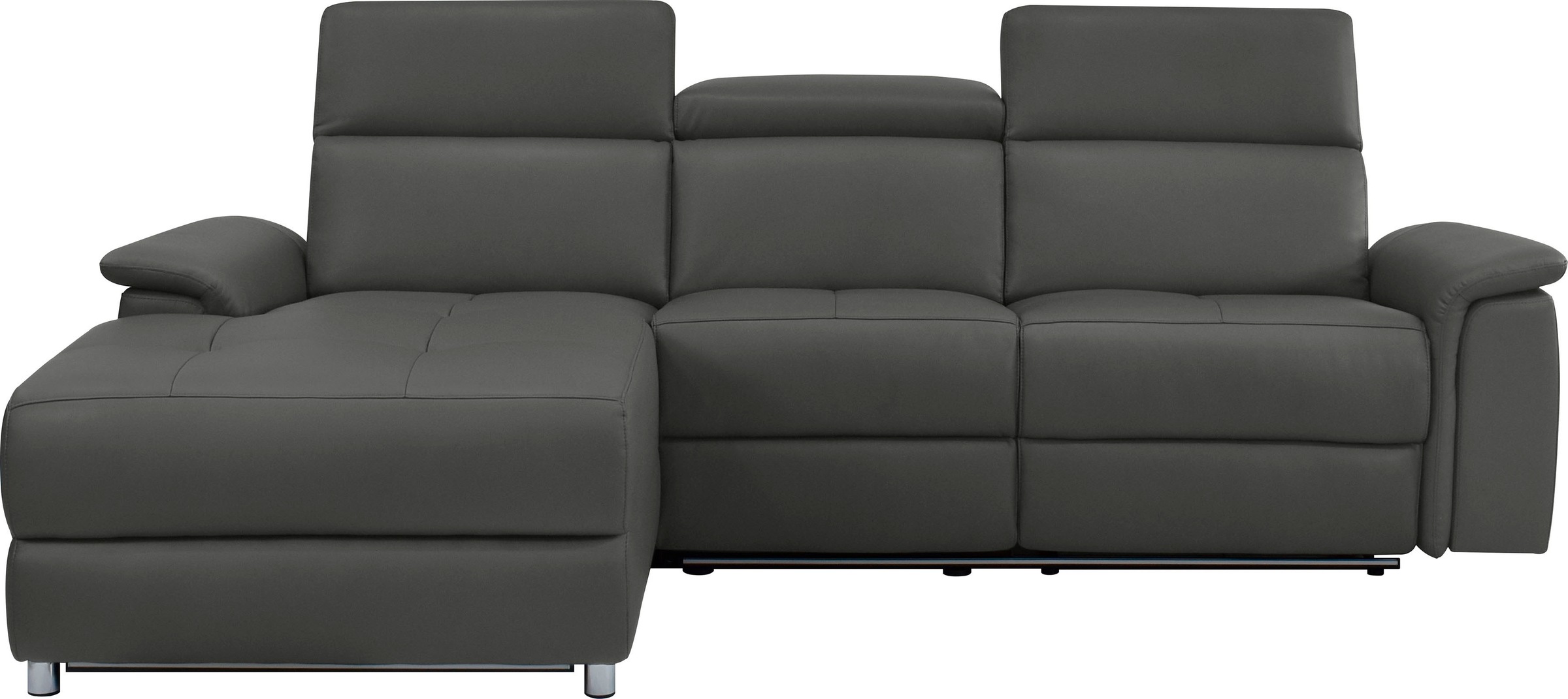 Home affaire Ecksofa »Pareli, L-Form, 259cm,m. Recamiere, Echtleder, Kunstl günstig online kaufen