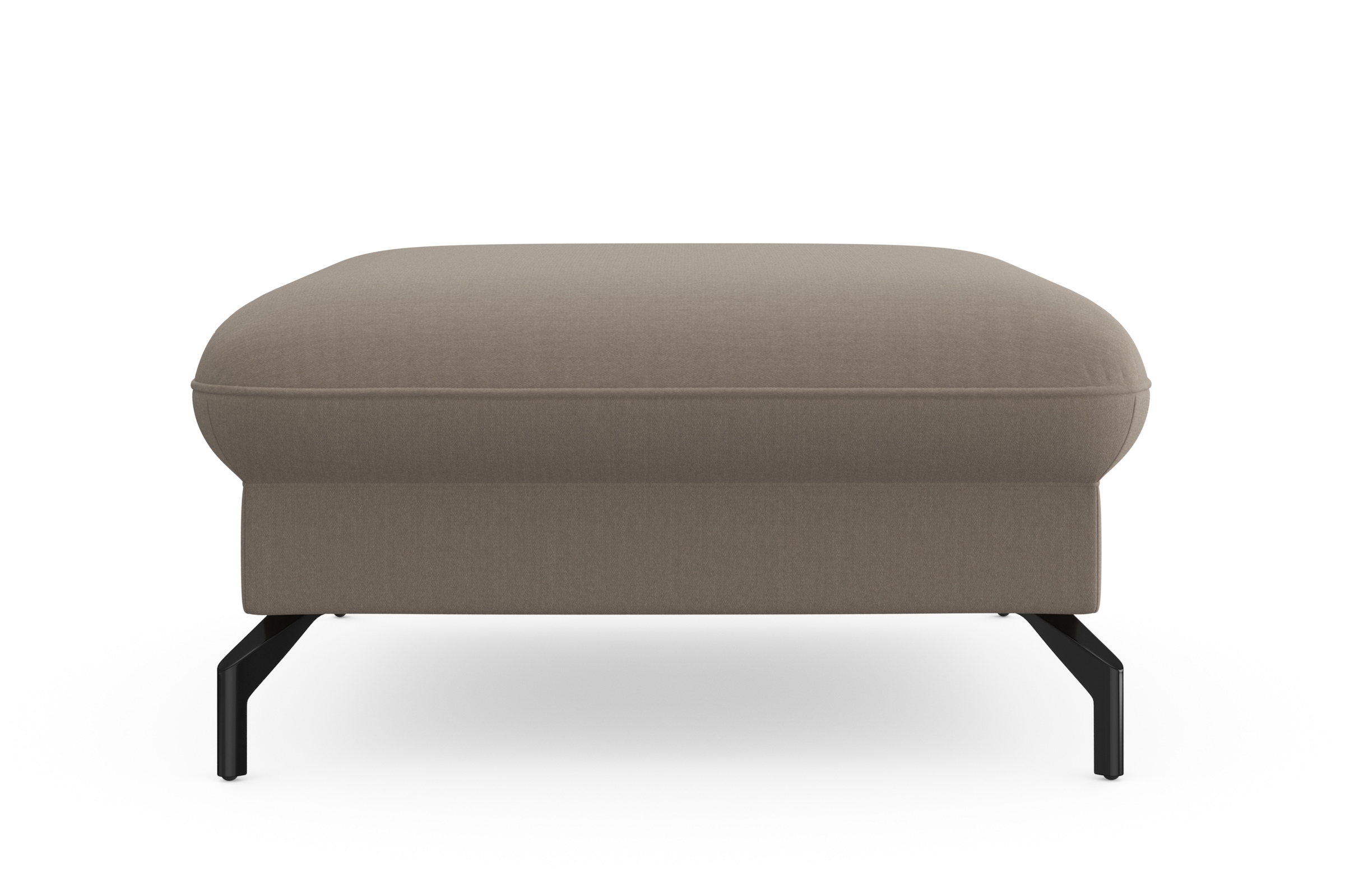 sit&more Hocker »Fashion«, inklusive Federkern, mit hochwertigen, schwarzen Metallfüßen