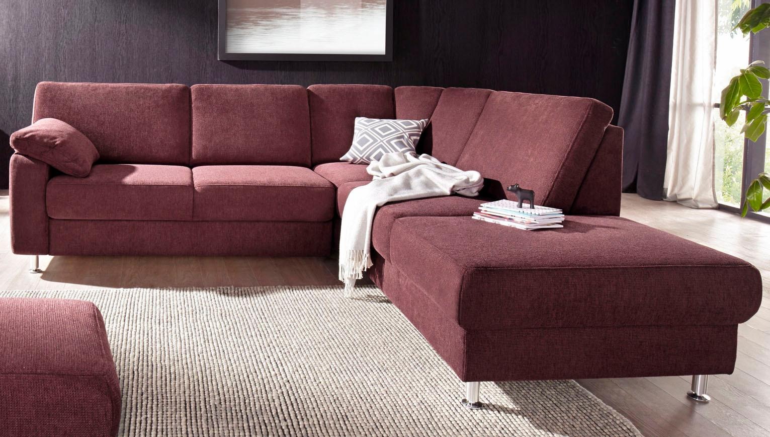 sit&more Ecksofa »Belfort L-Form«, wahlweise mit Vorziehsitz und Bettkasten