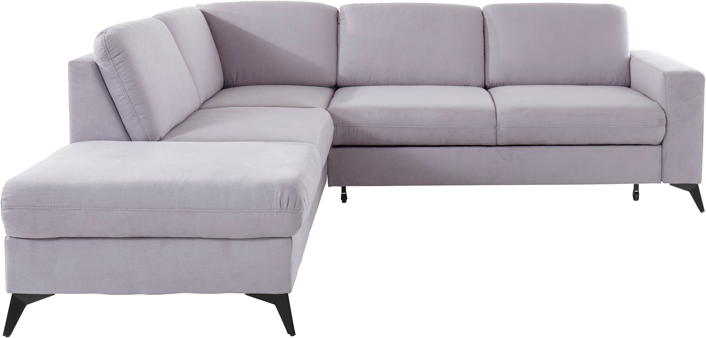 Places of Style Ecksofa »Lolland L-Form«, Wahlweise mit Bettfunktion und Stauraum, auch mit abwischbarem Bezug
