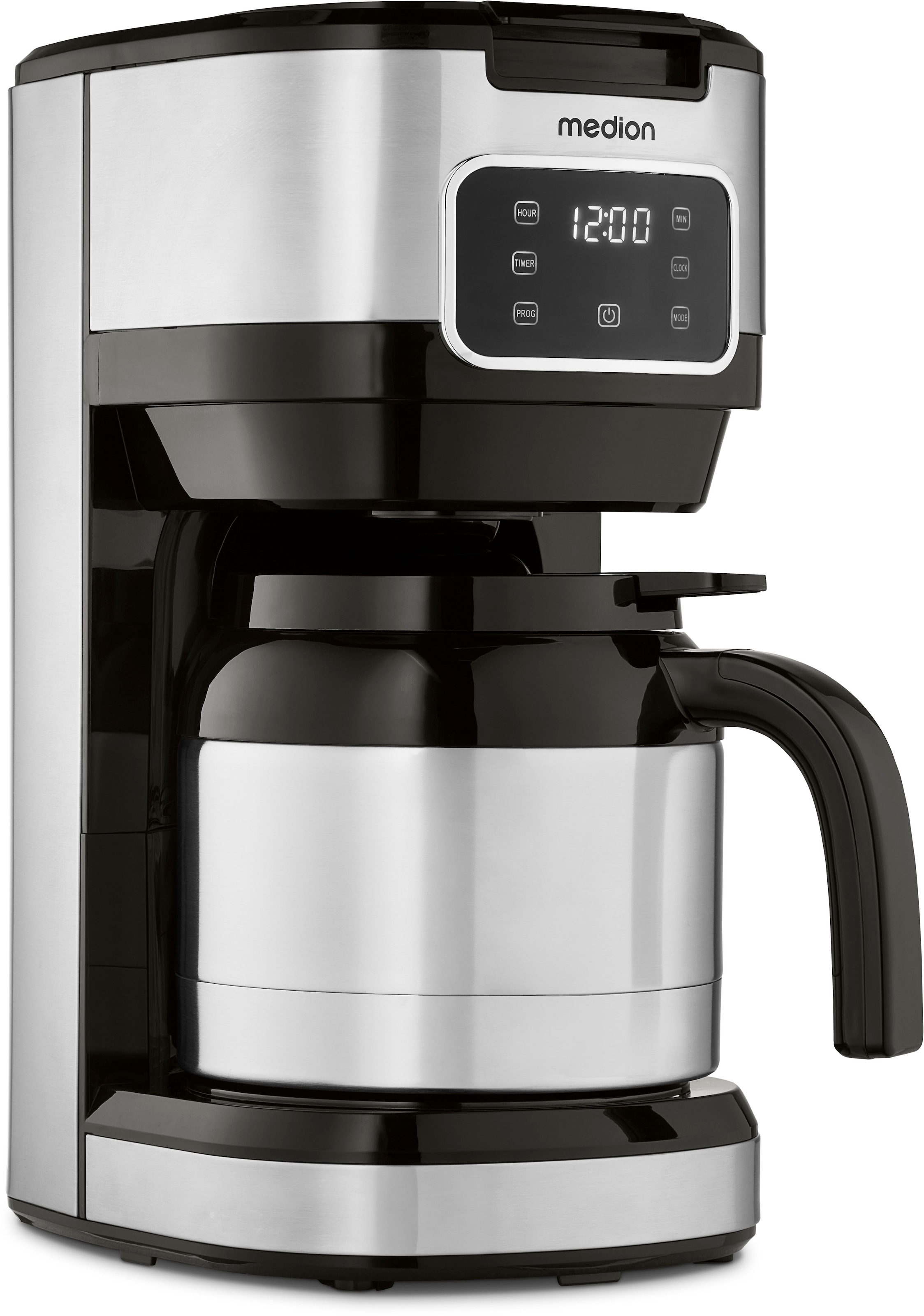 Medion® Filterkaffeemaschine »MD 11019« 1,25 l Kaffeekanne Permanentfilter 900 Watt, Touch-Sensor-Bedienfeld, 24 Stunden Timer, Permanentfilter
