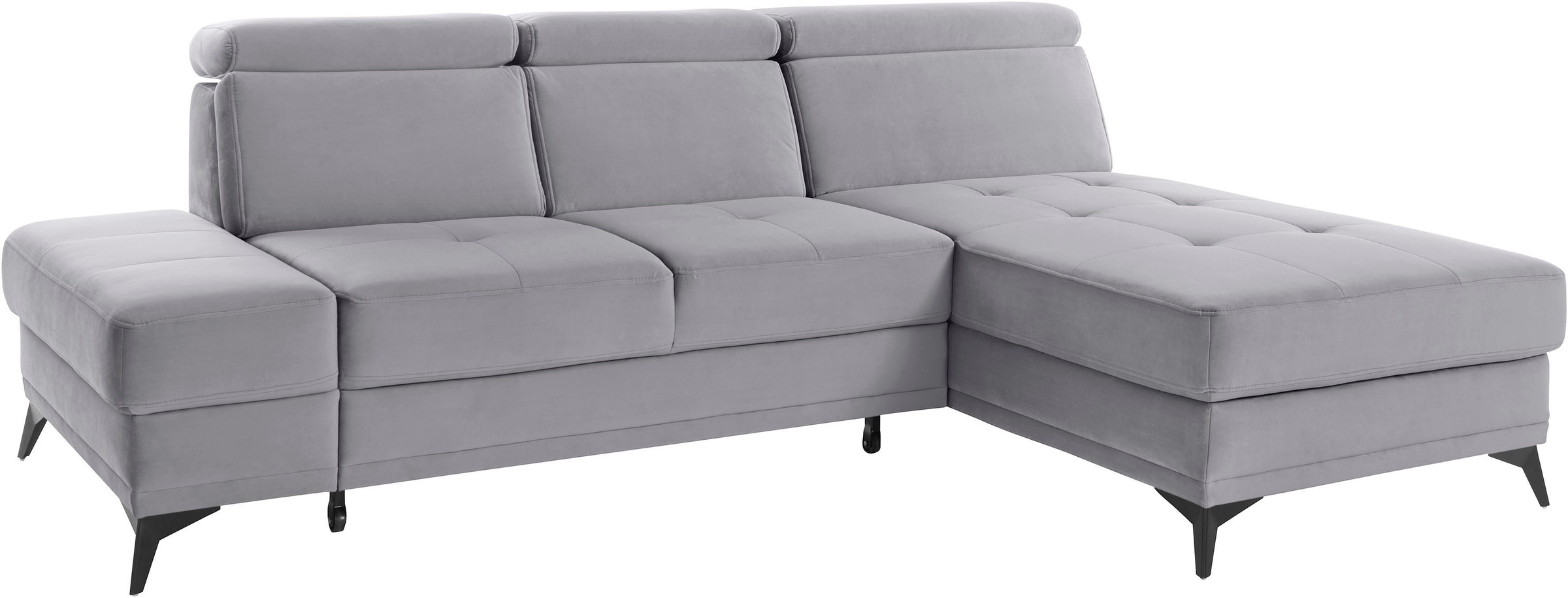 INOSIGN Ecksofa »Cardiz L-Form«, inkl.Kopfteilverstellung und Federkern wahlweise mit Bettfunktion