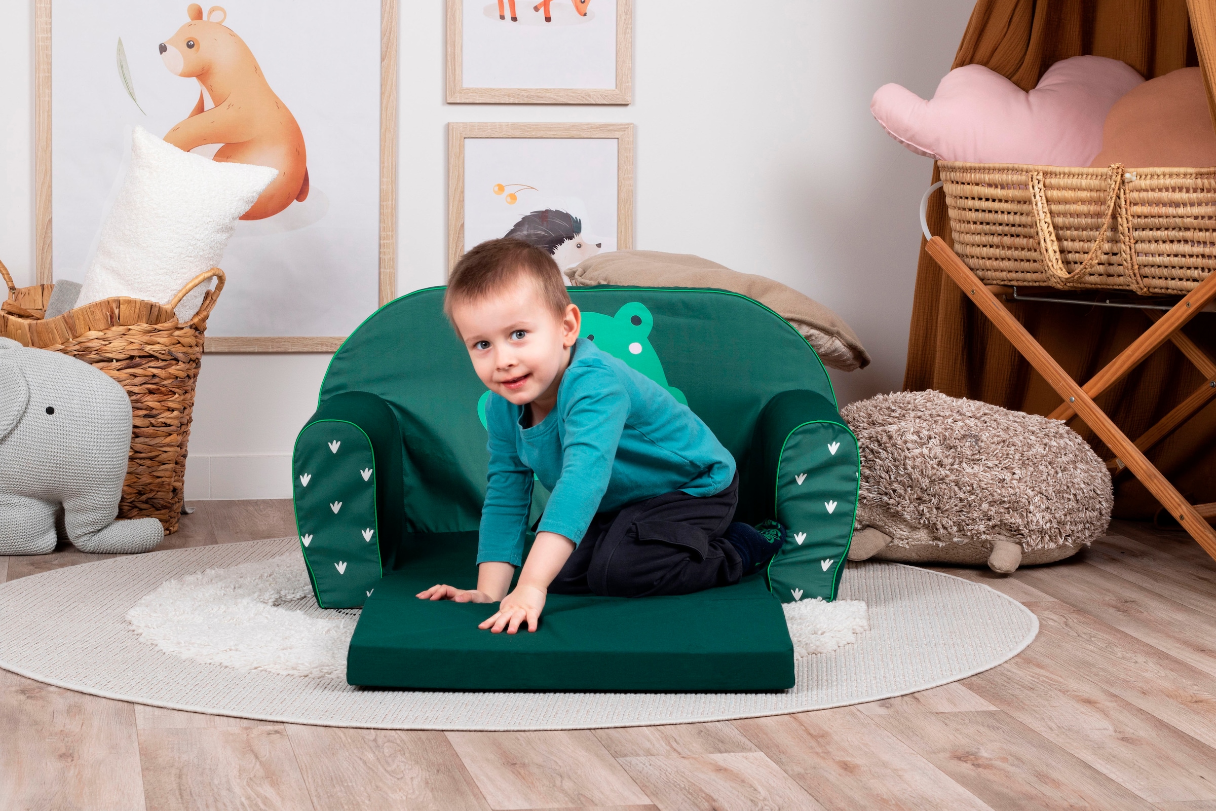 Knorrtoys® Sofa »Green frog«, für Kinder; Made in Europe