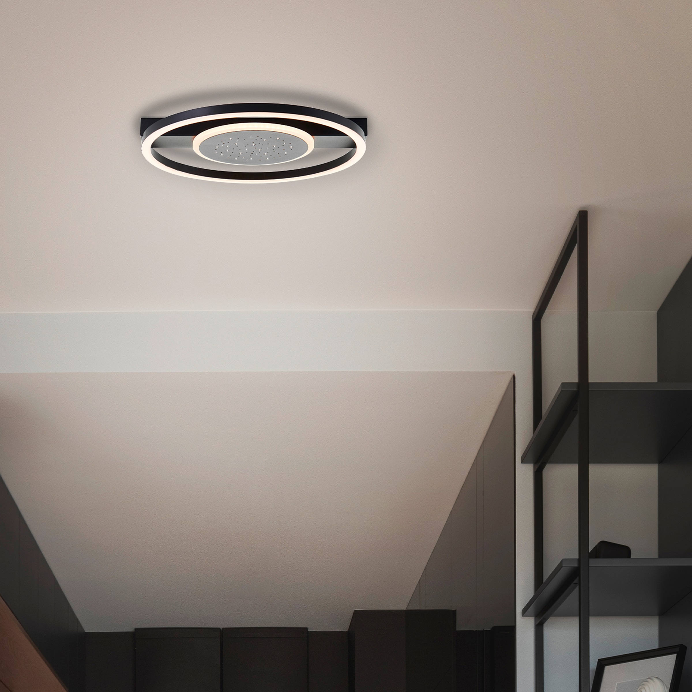 BreLight LED Deckenleuchte »Reno«, 37 x 37 cm, 2400 lm, 3000 K, Sternenglan günstig online kaufen
