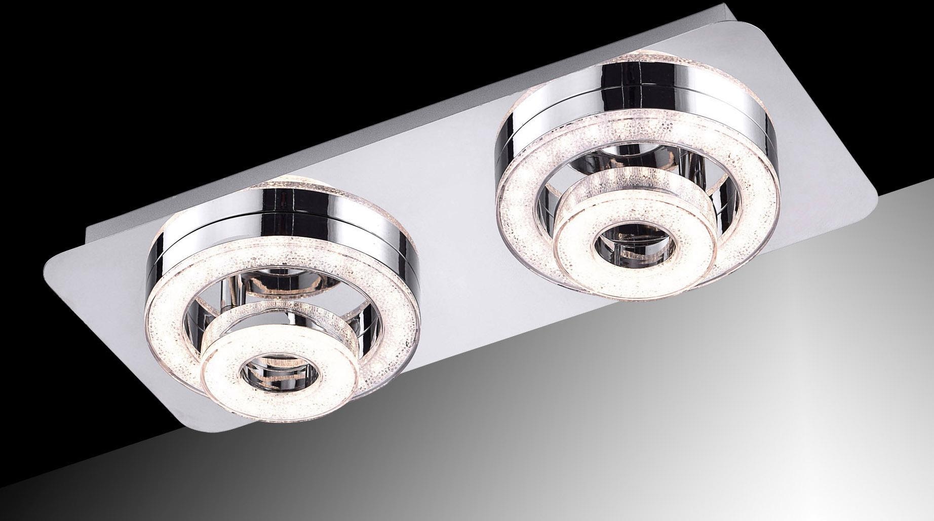 JUST LIGHT Deckenleuchte »TIM«, 4 flammig, Leuchtmittel LED-Board | LED fest integriert, Acryl mit Kristalloptik