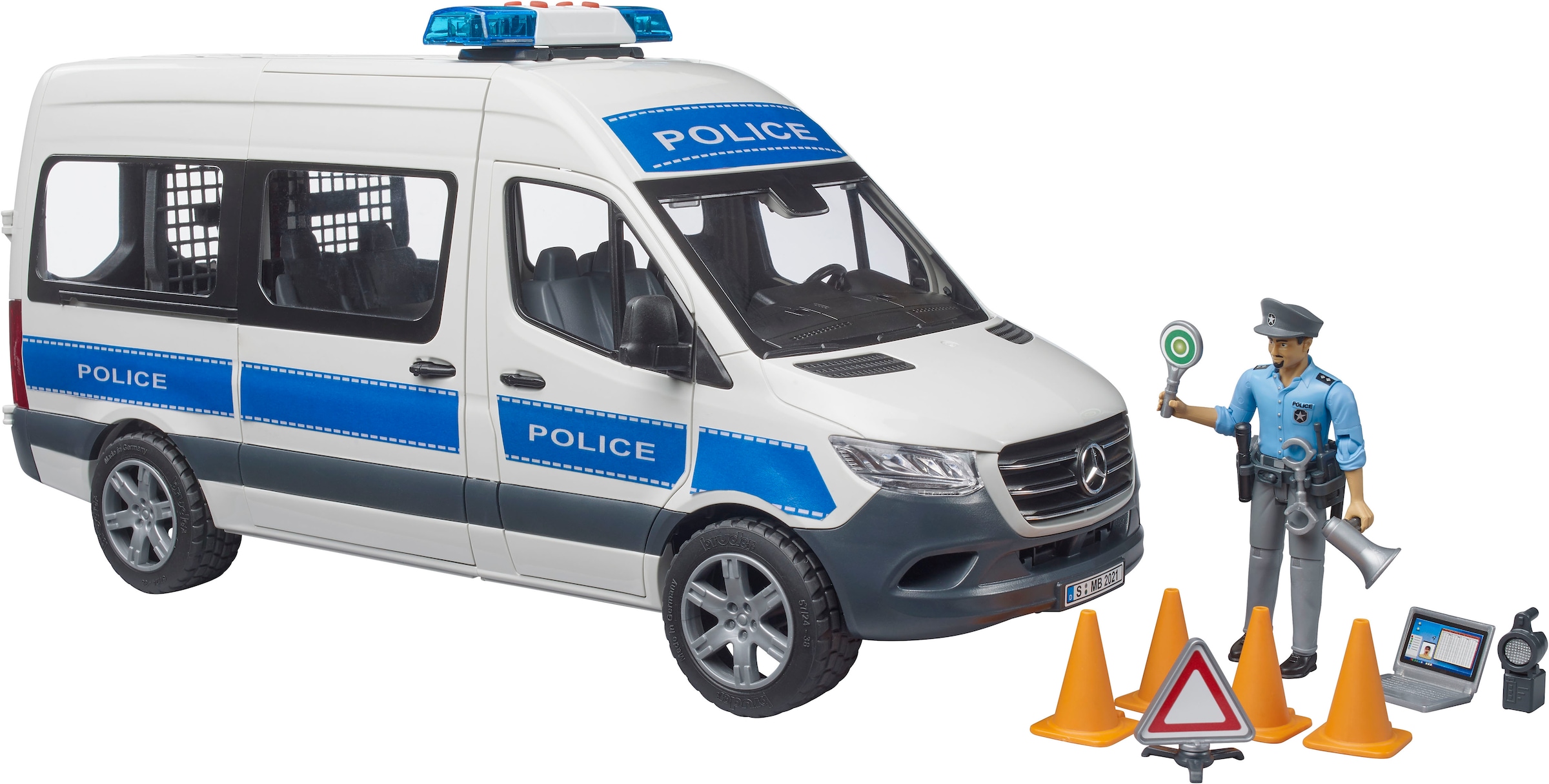 Bruder® Spielzeug-Transporter »MB Sprinter Polizei Einsatzfahrzeug mit Polizist (02683)« mit Licht und Sound; Made in Europe