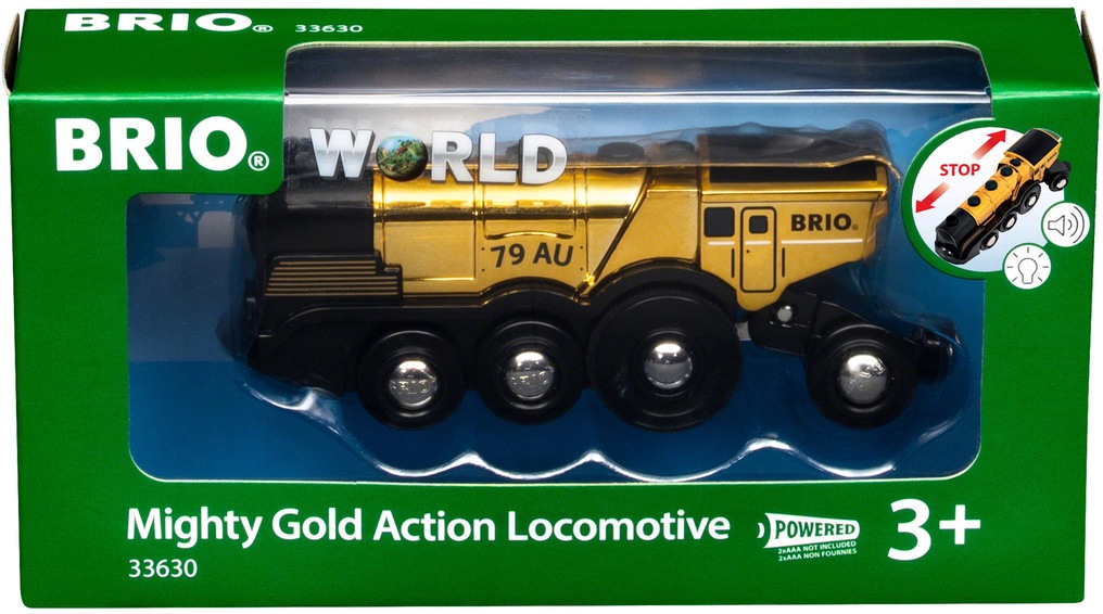 BRIO® Spielzeug-Zug »Goldene Batterielok«, m. Licht und Sound; FSC® - schützt Wald - weltweit