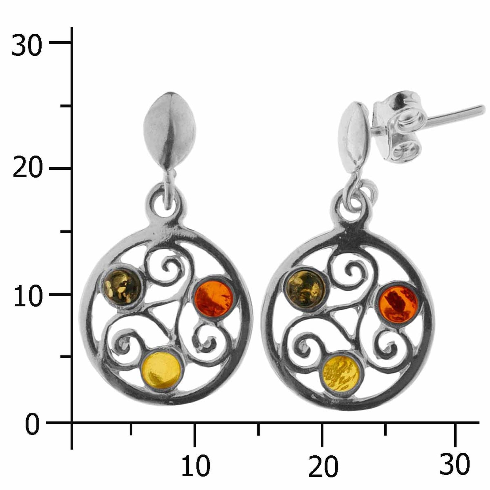 OSTSEE-SCHMUCK Paar Ohrhänger »Ostsee-Schmuck Ohrhänger Keltische Fibel«
