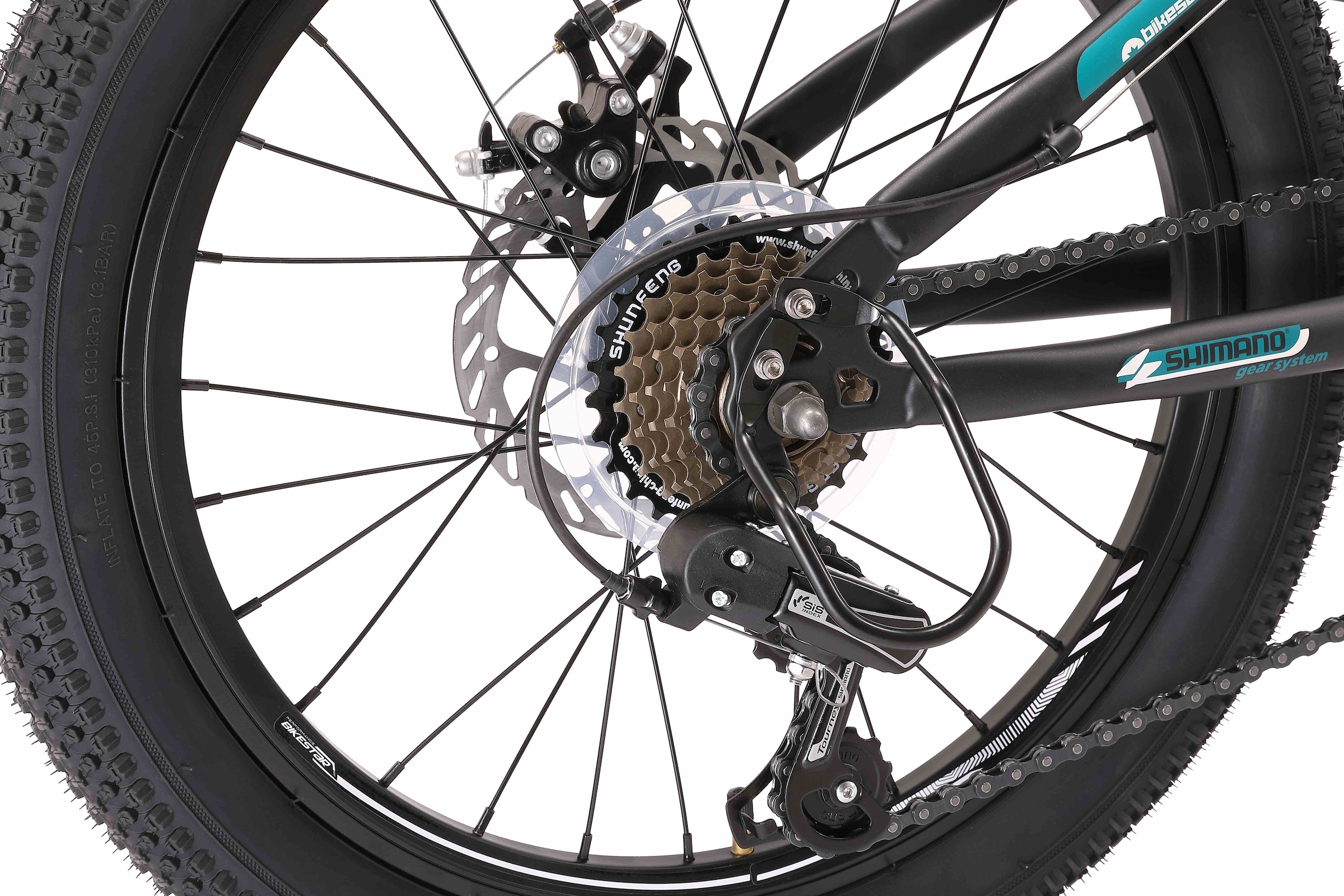 Bikestar Jugendfahrrad 7 Gang Shimano RD-TY21 Schaltwerk Kettenschaltung