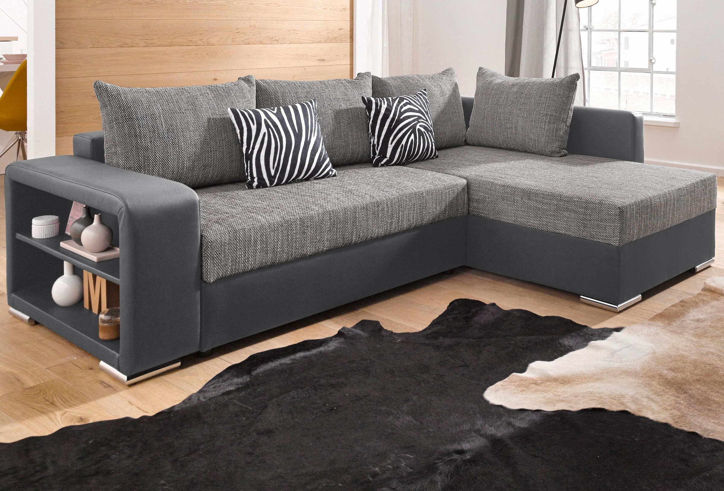 COLLECTION AB Ecksofa »John L-Form«, mit Bettfunktion, wahlweise mit Federk günstig online kaufen